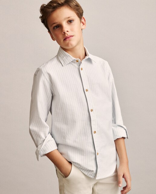 Imagen 0 de Camisa manga larga tejido rayas de niño