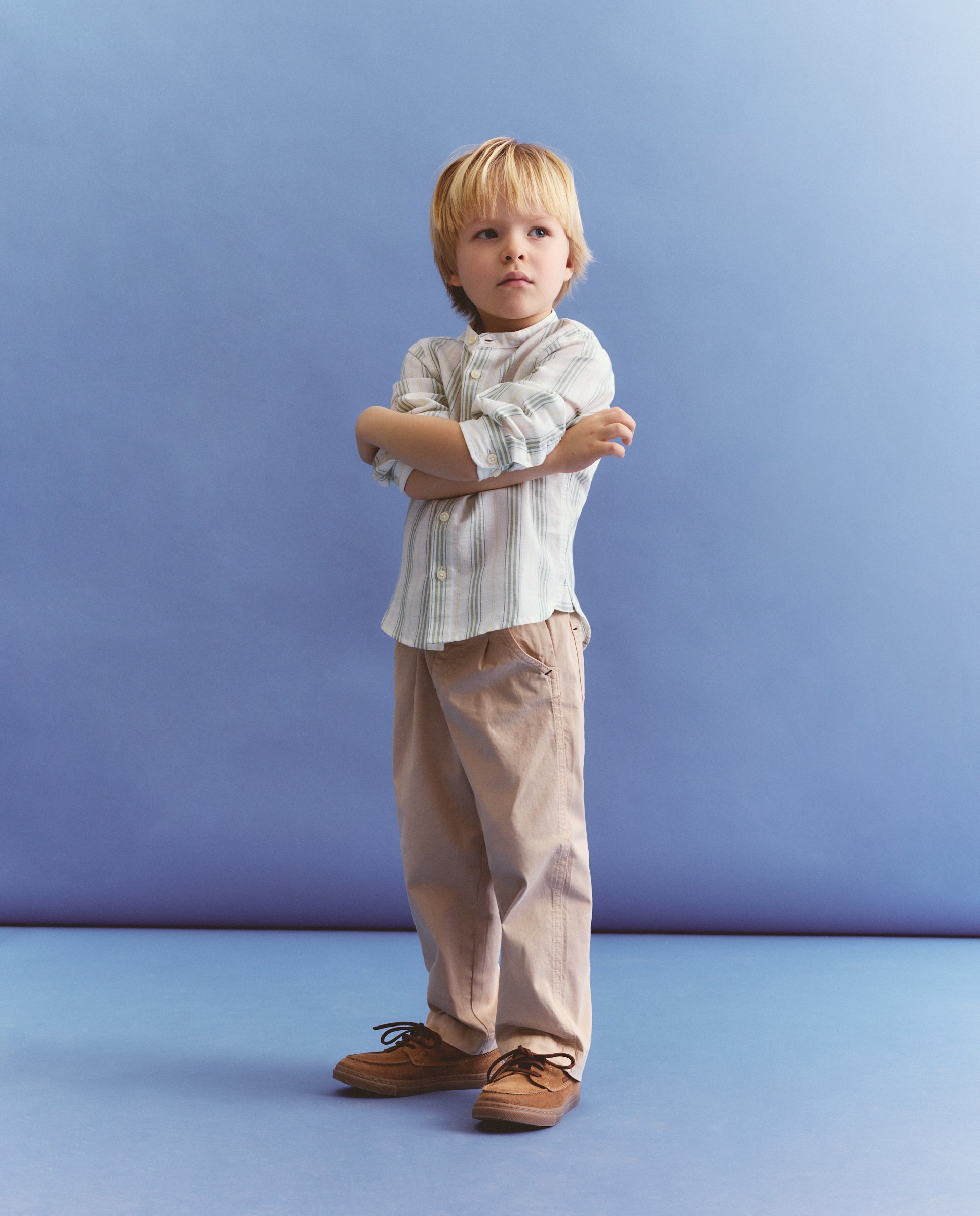 Camisa de Manga Comprida e Gola à Padre com Risca de Fantasia Coconut El Corte Inglés Verde-2