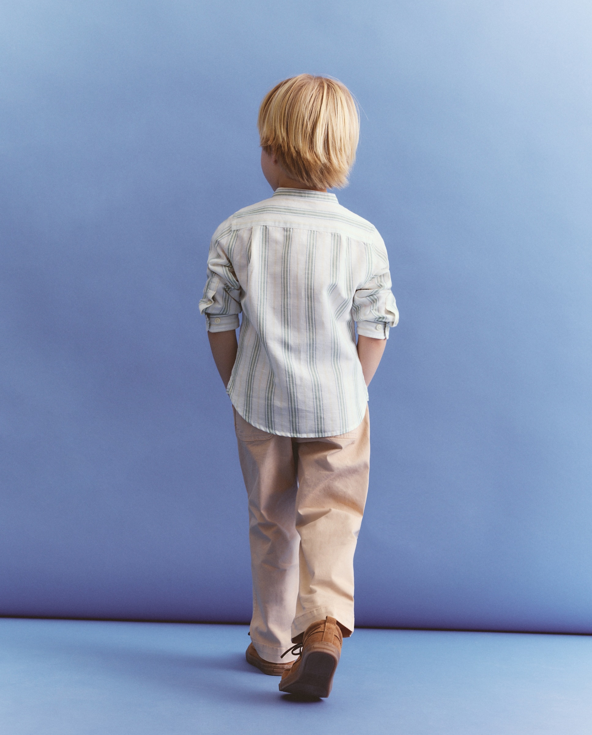Camisa de Manga Comprida e Gola à Padre com Risca de Fantasia Coconut El Corte Inglés Verde-3