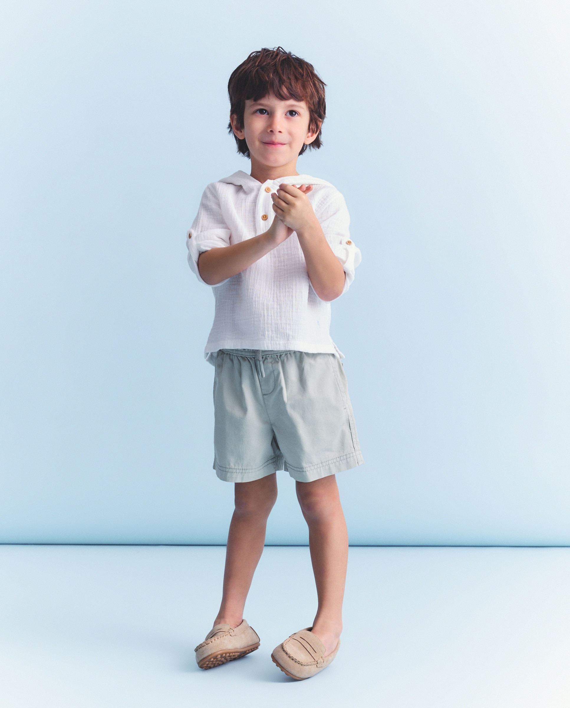 Camisa de Manga Comprida com Gola à Padre e Capuz de Chiffon Coconut El Corte Inglés Branco-2