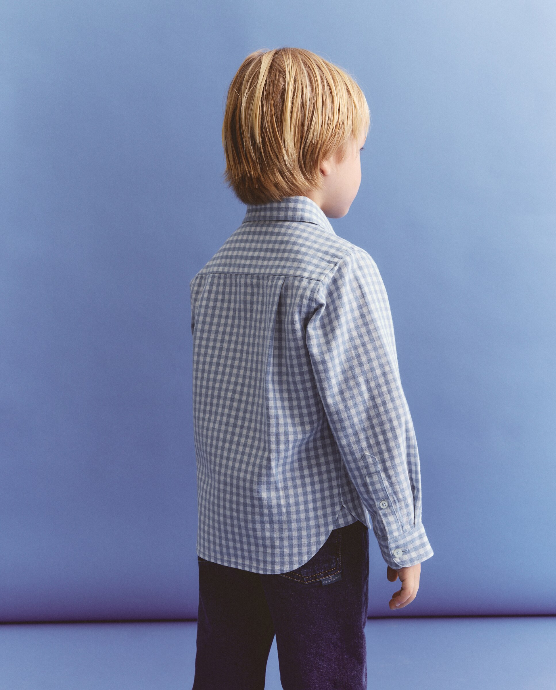 Camisa manga larga cuadro vichy de niño - Coconut El Corte Inglés - Azul Azul-3