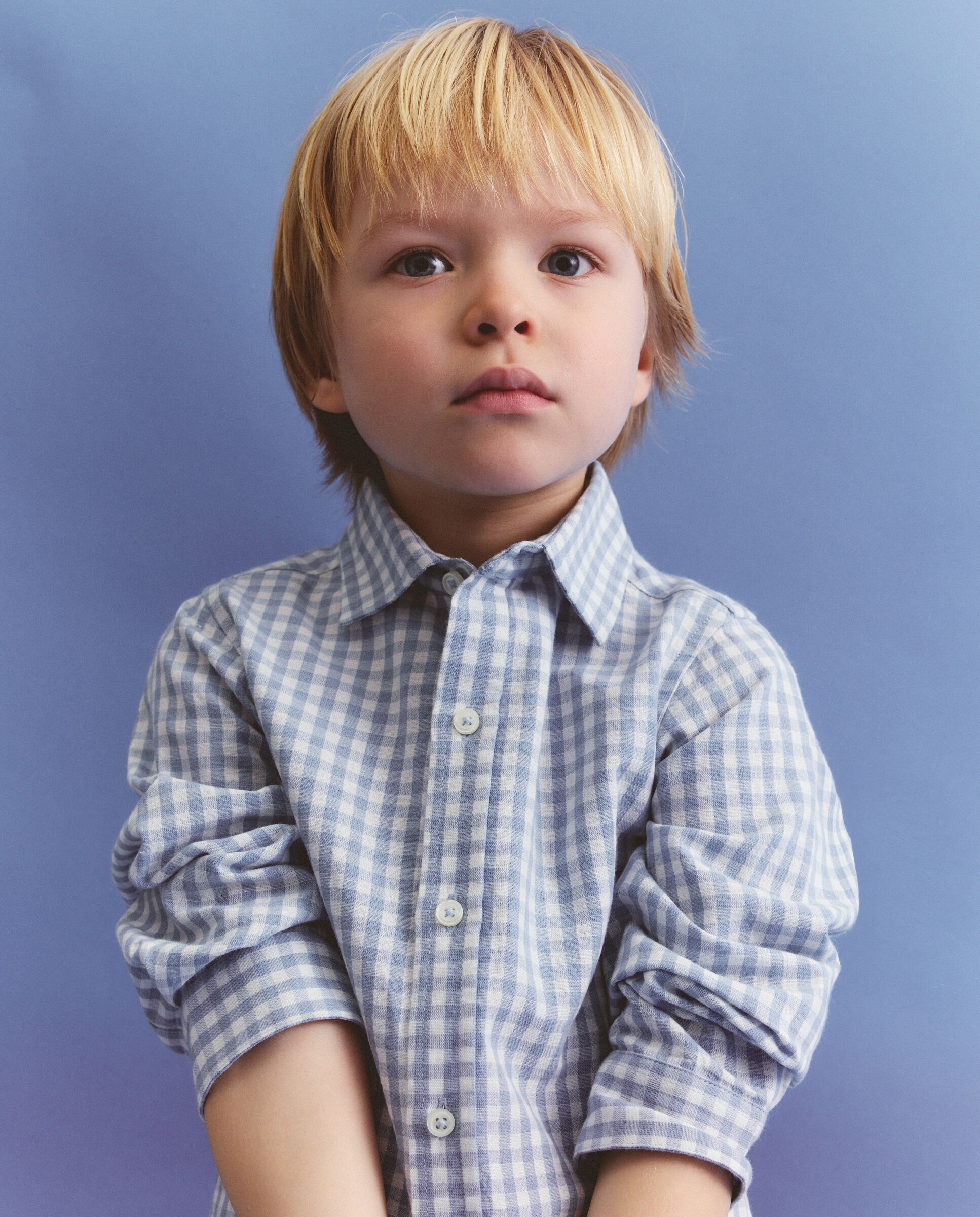 Camisa manga larga cuadro vichy de niño - Coconut El Corte Inglés - Azul Azul-4