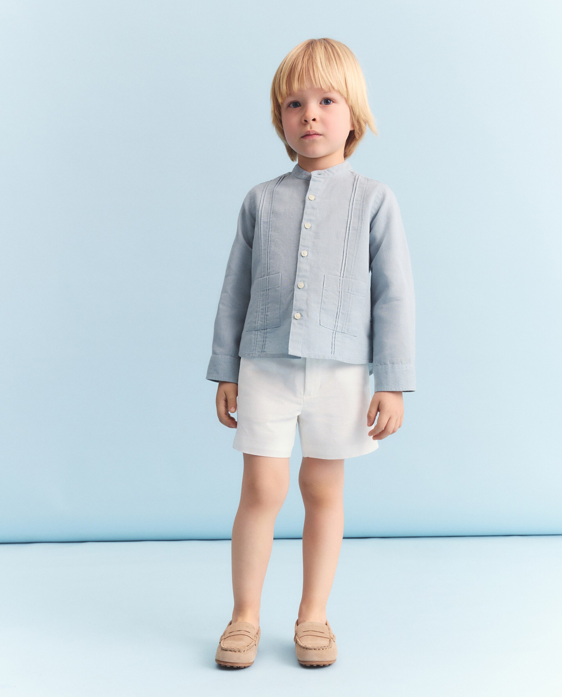 Camisa Guayabera de Cerimónia com Manga Comprida e Gola de Tira Coconut El Corte Inglés Sabão-4