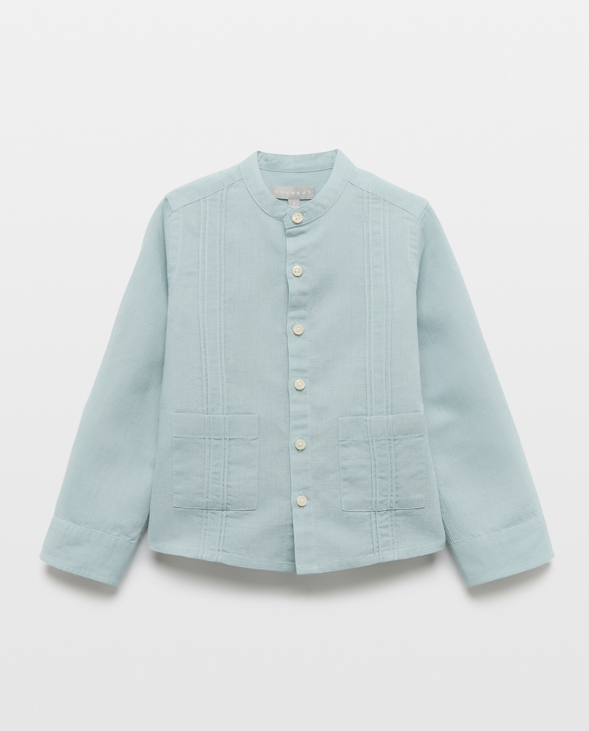 Camisa Guayabera de Cerimónia com Manga Comprida e Gola de Tira Coconut El Corte Inglés Sabão-5