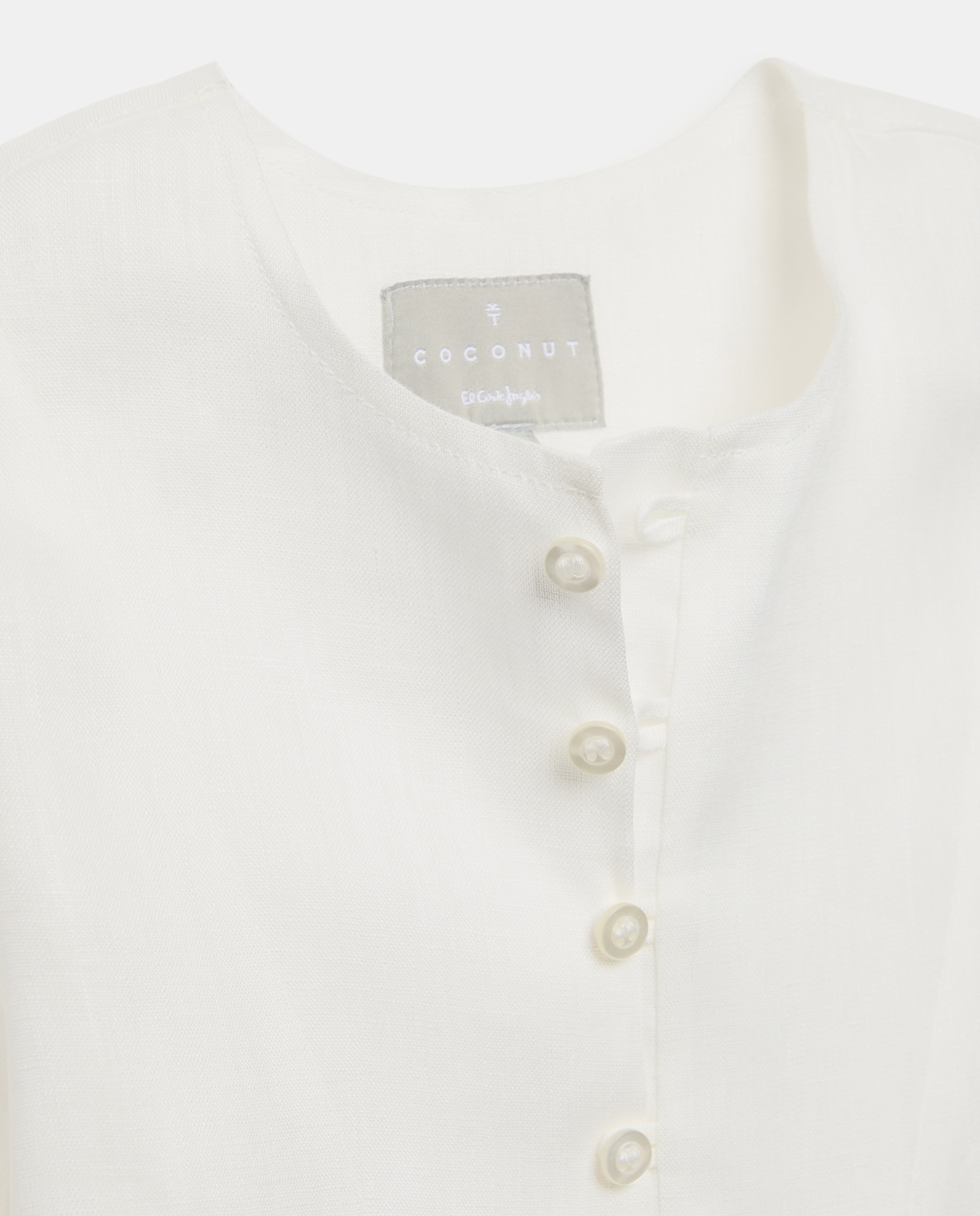 Camisa de Cerimónia de Bebé com Manga Comprida Cru-5