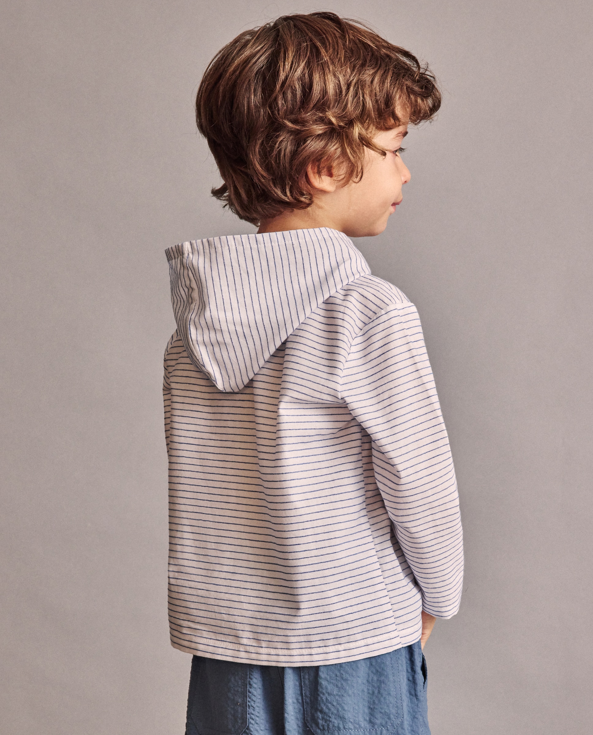Camisa de Manga Comprida com Capuz e Bolso com Pesponto Coconut El Corte Inglés Branco-4
