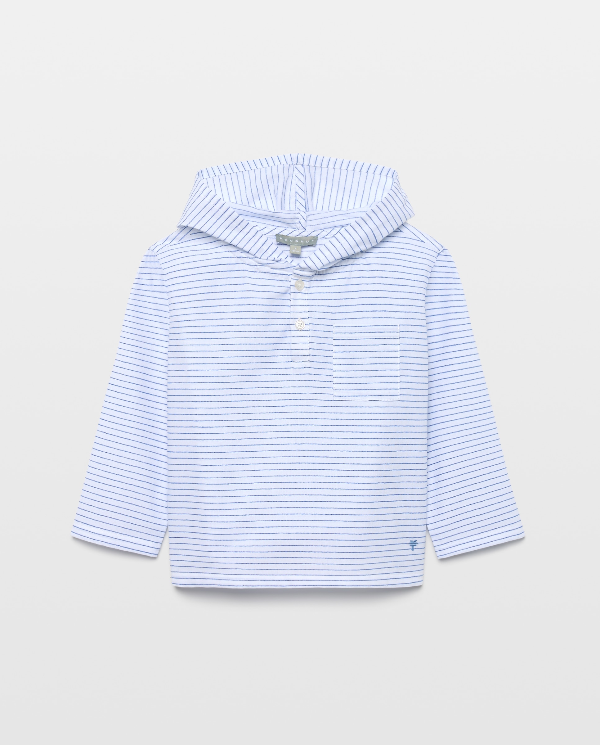 Camisa de Manga Comprida com Capuz e Bolso com Pesponto Coconut El Corte Inglés Branco-5