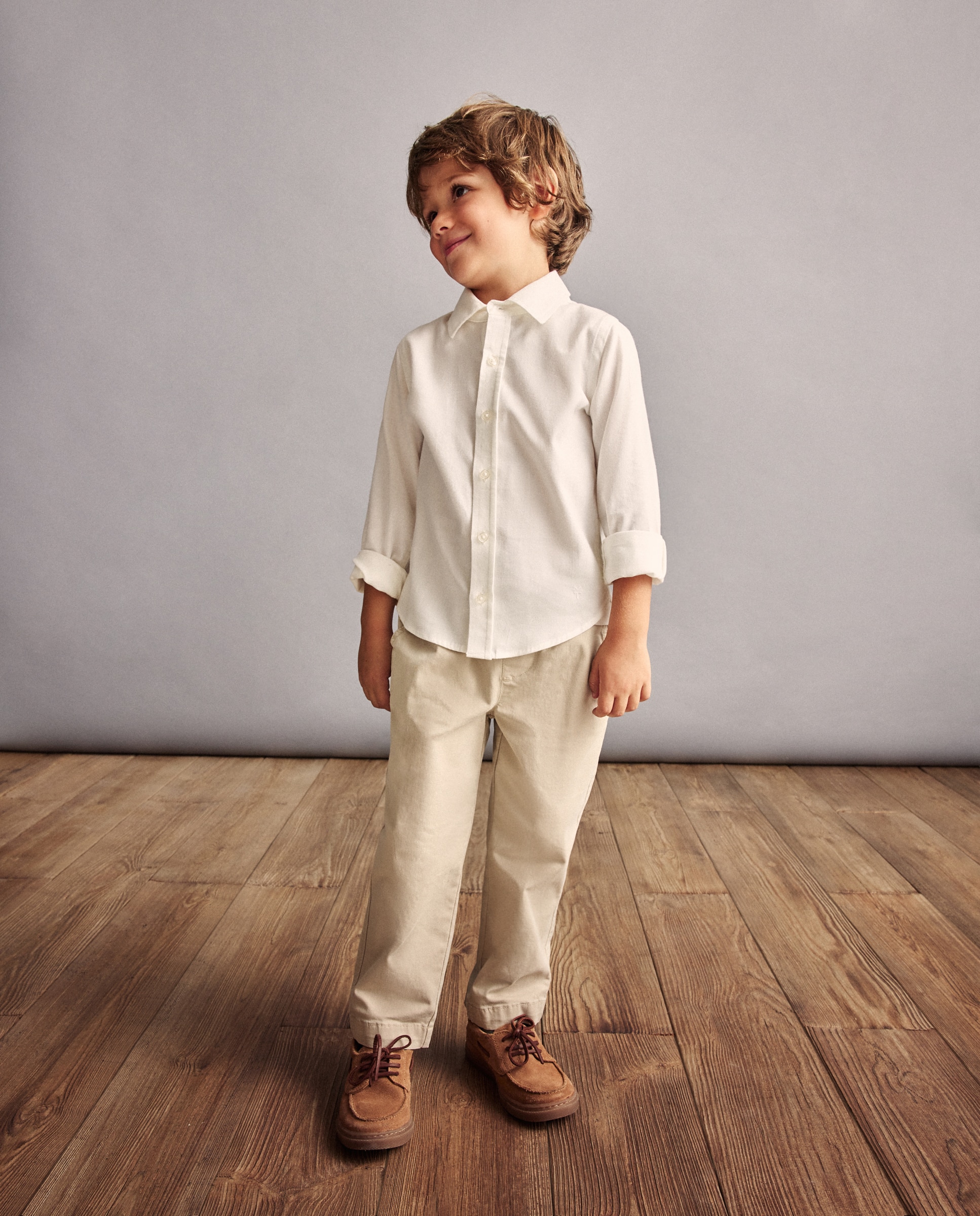Camisa de Manga Comprida Villela com Colarinho de Camisa Coconut El Corte Inglés Branco-marfim-1