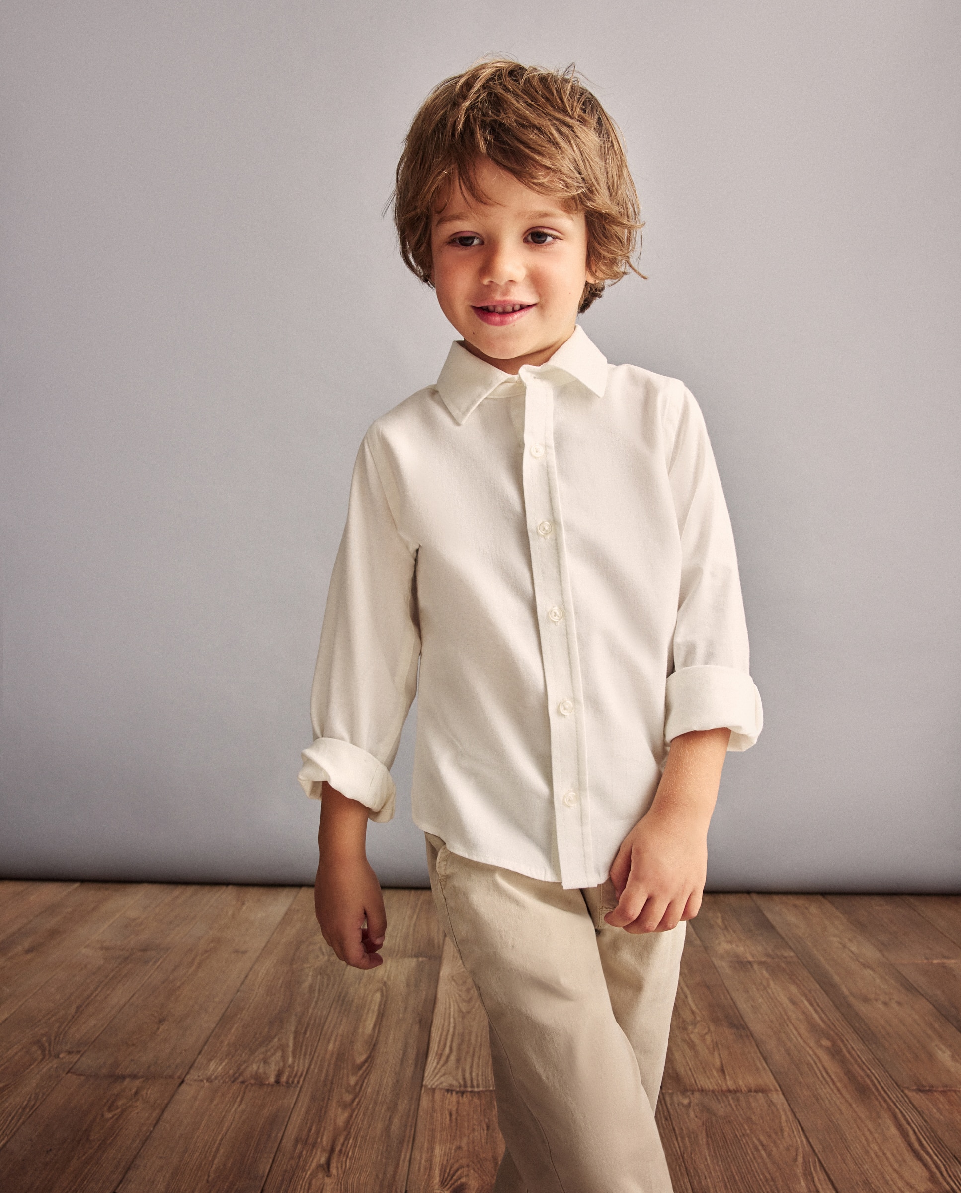 Camisa de Manga Comprida Villela com Colarinho de Camisa Coconut El Corte Inglés Branco-marfim-2