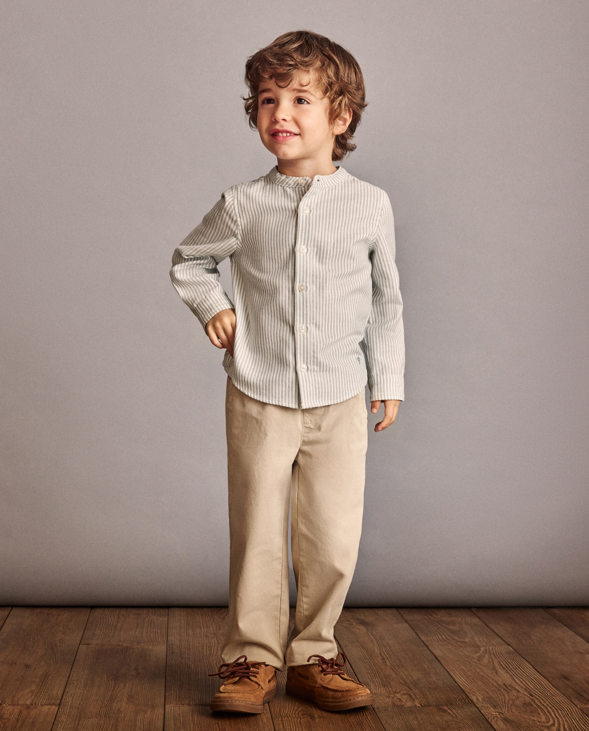 Camisa com manga comprida gola à padre Coconut El Corte Inglés Verde-2