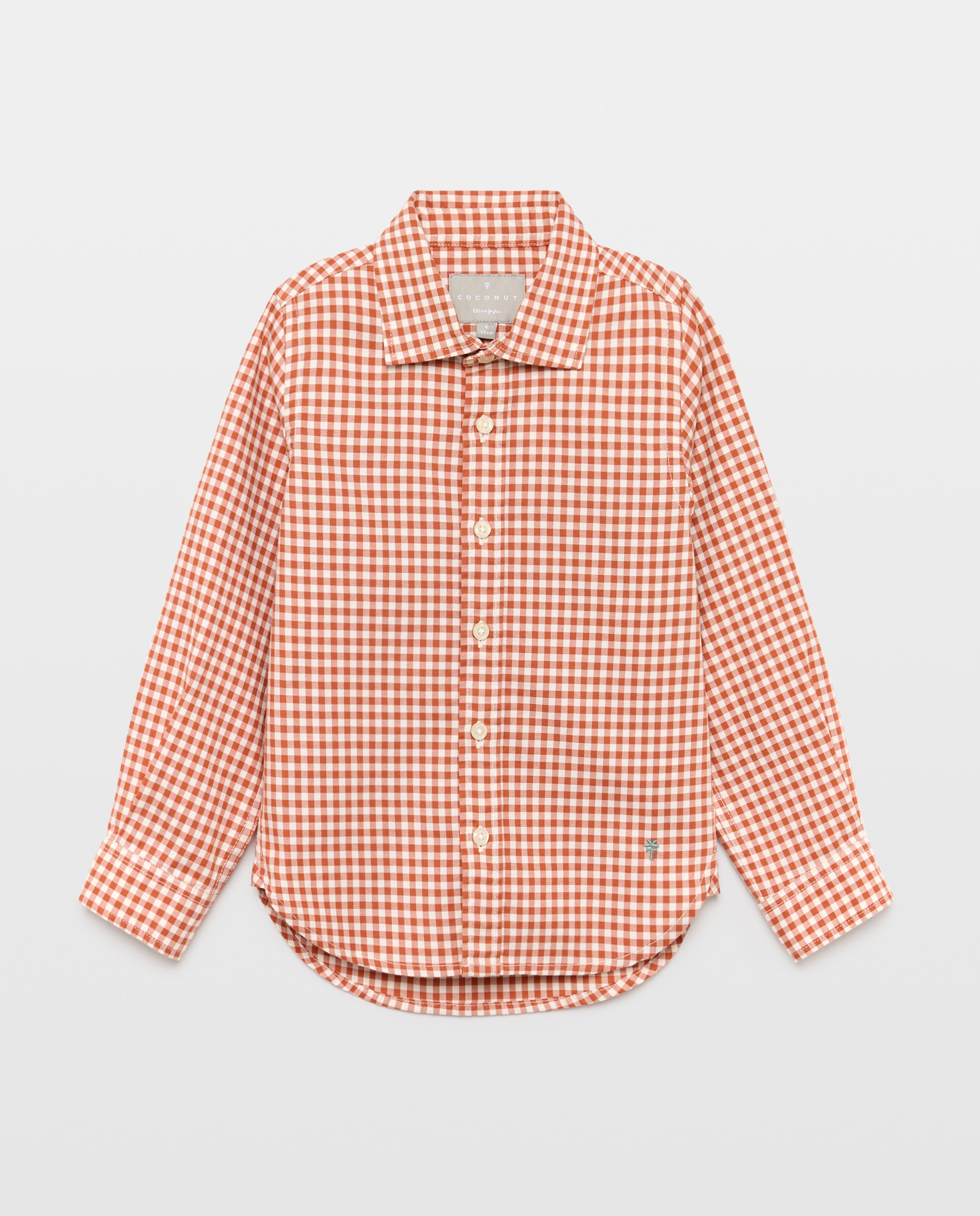 Camisa de Manga Comprida com Vichy Coconut El Corte Inglés Vermelho-4
