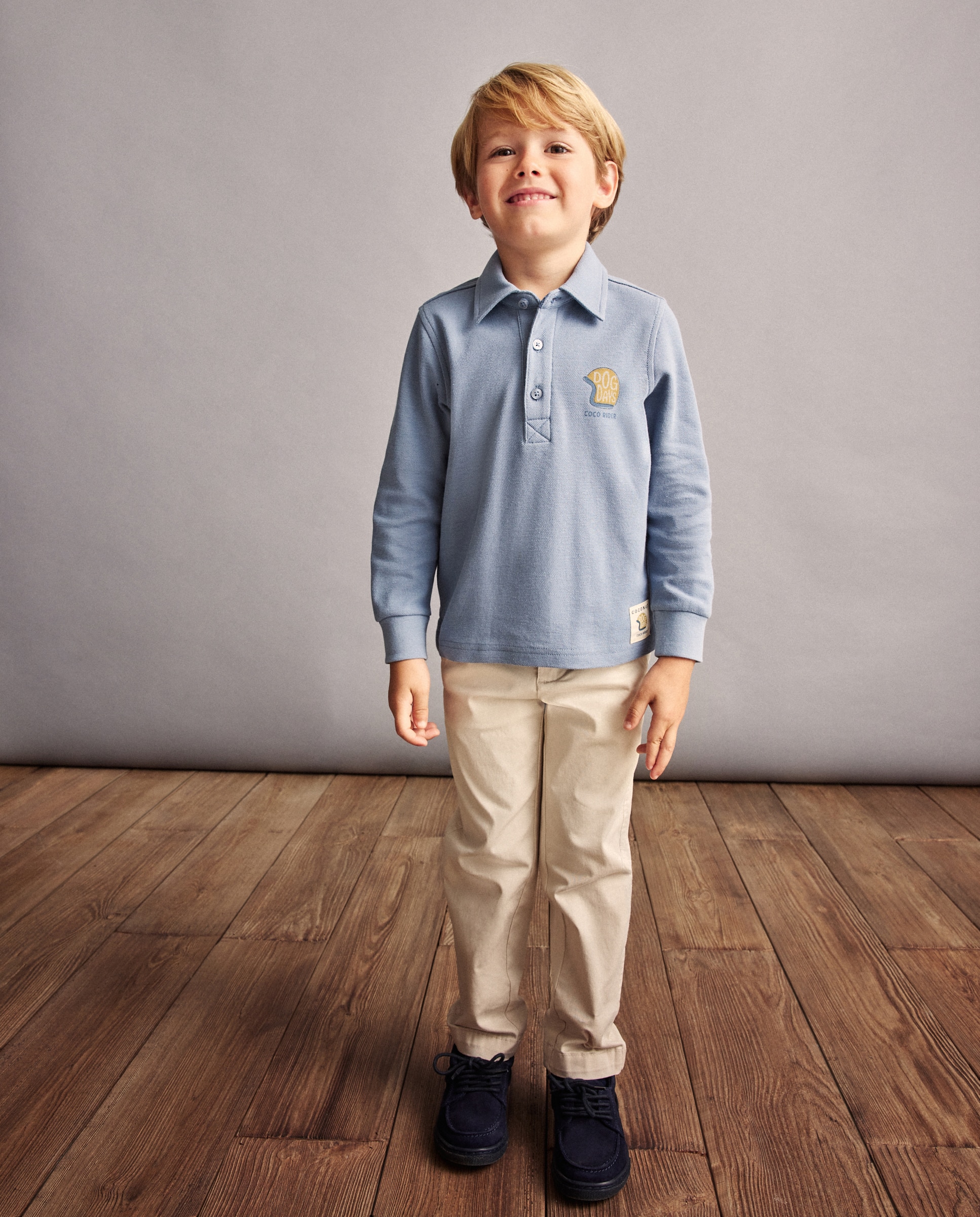 Polo de Manga Comprida com Estampado de Fantasia Coconut El Corte Inglés Anil-2