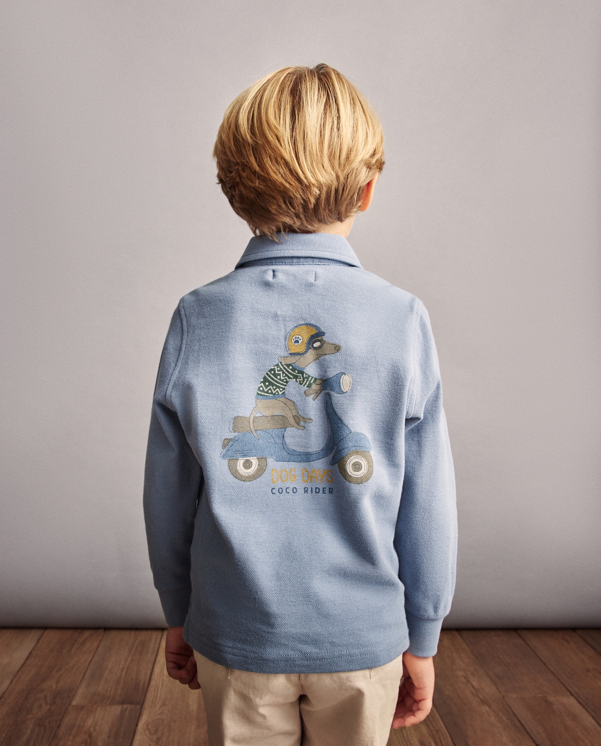Polo de Manga Comprida com Estampado de Fantasia Coconut El Corte Inglés Anil-3