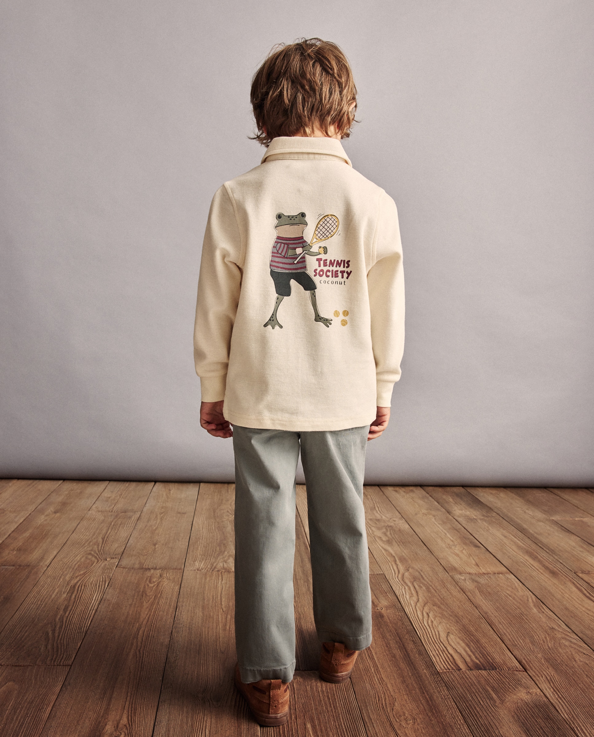 Polo de Manga Comprida com Estampado de Fantasia Coconut El Corte Inglés Bege-3