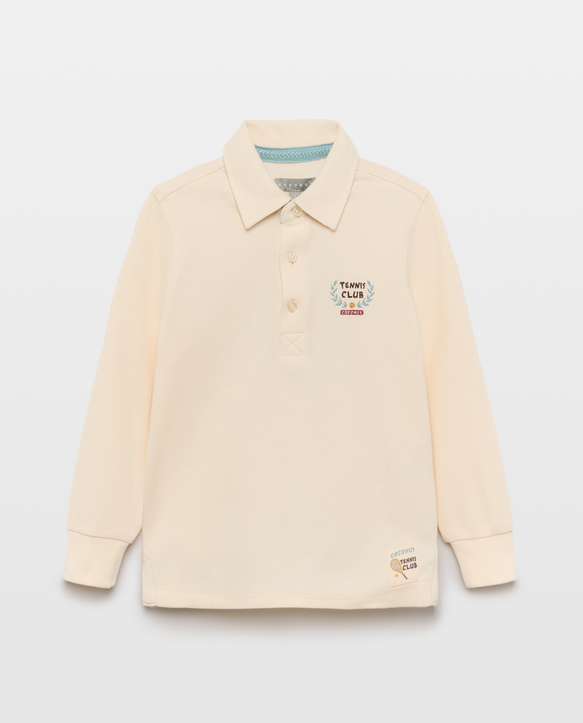 Polo de Manga Comprida com Estampado de Fantasia Coconut El Corte Inglés Bege-4