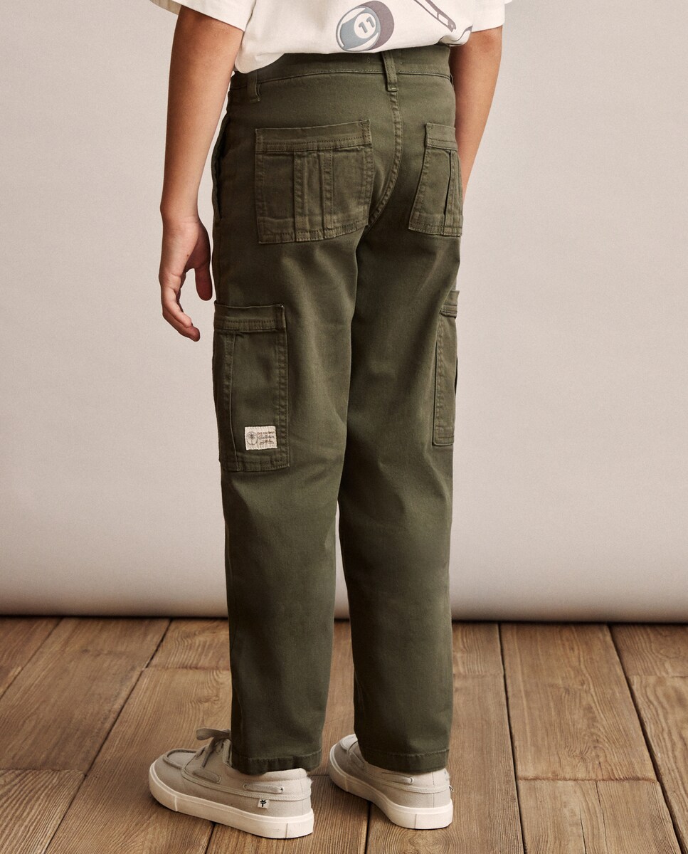 Calças Cargo 520 Caqui-3
