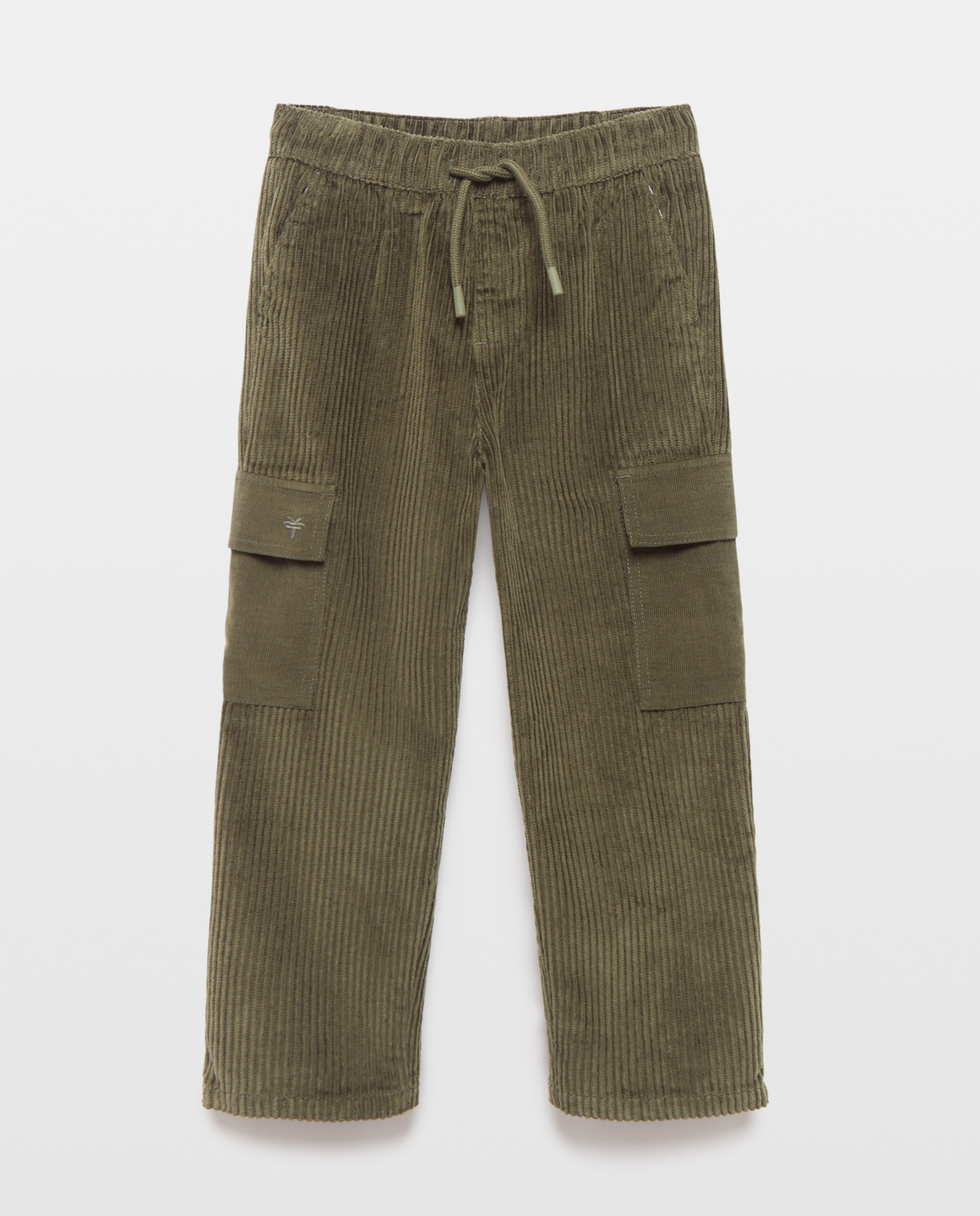 Jogger Cargo em Mistura de Bombazinas Kiwi-4
