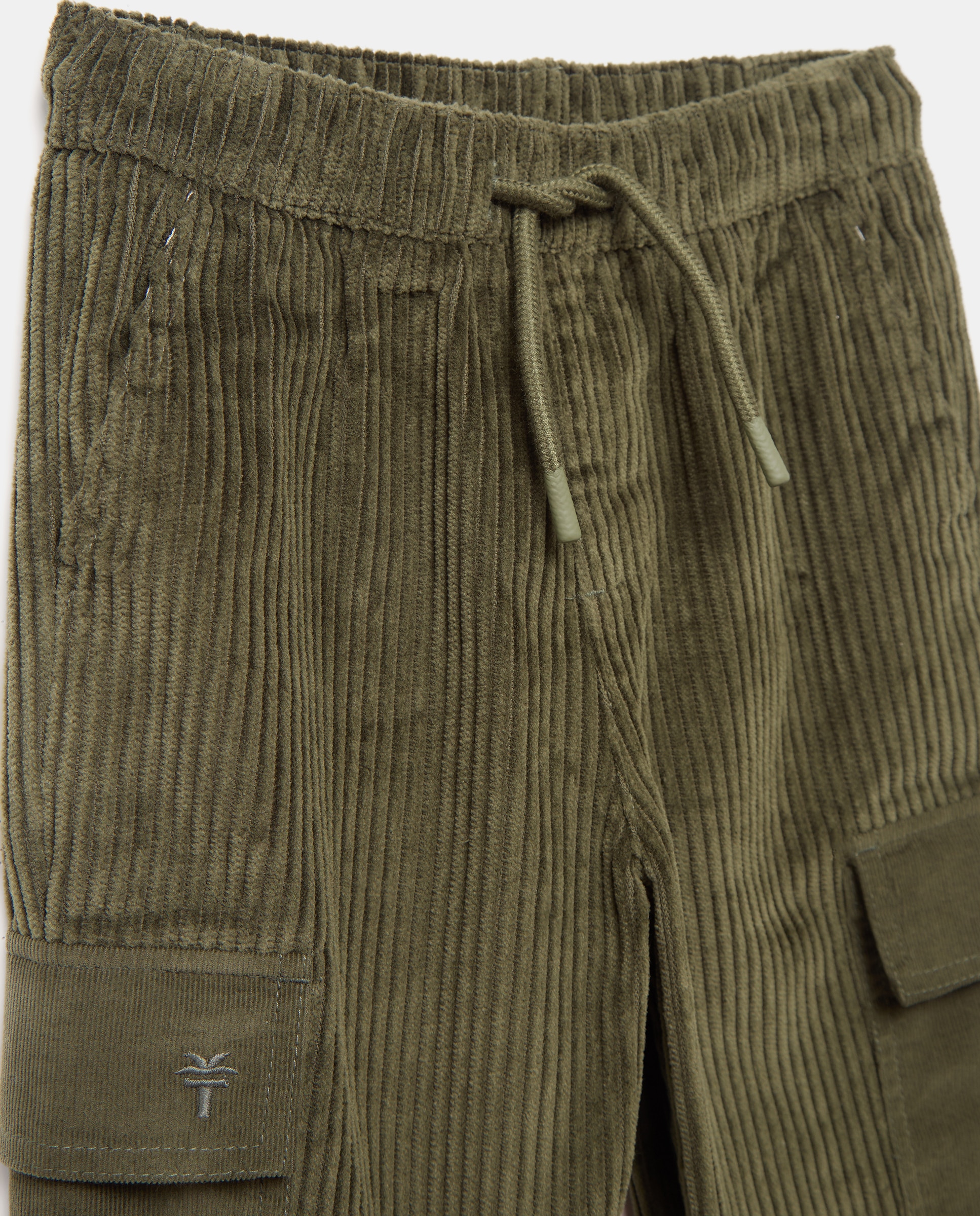 Jogger Cargo em Mistura de Bombazinas Kiwi-5