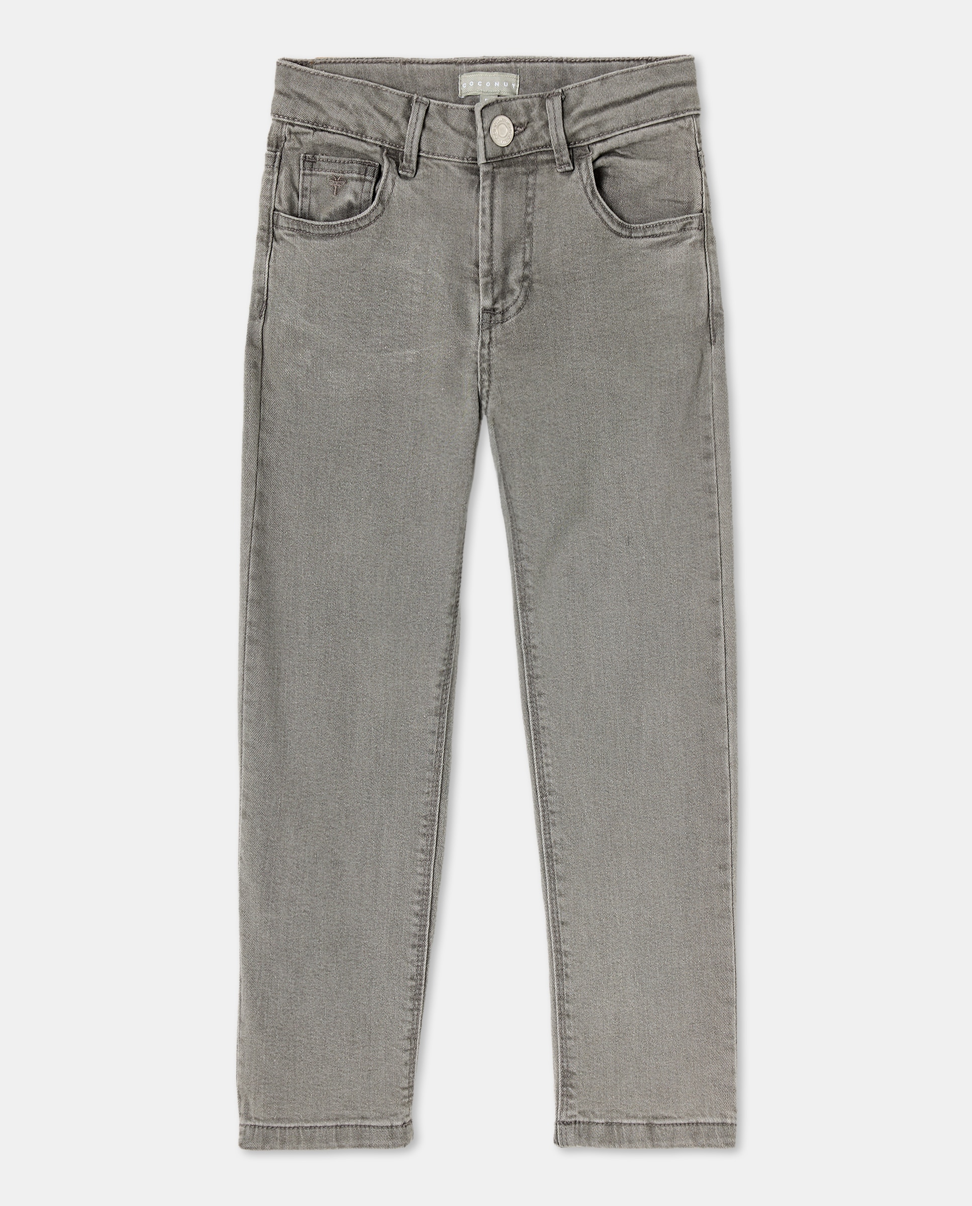 Jeans Straight Fit Cinzento-claro-4
