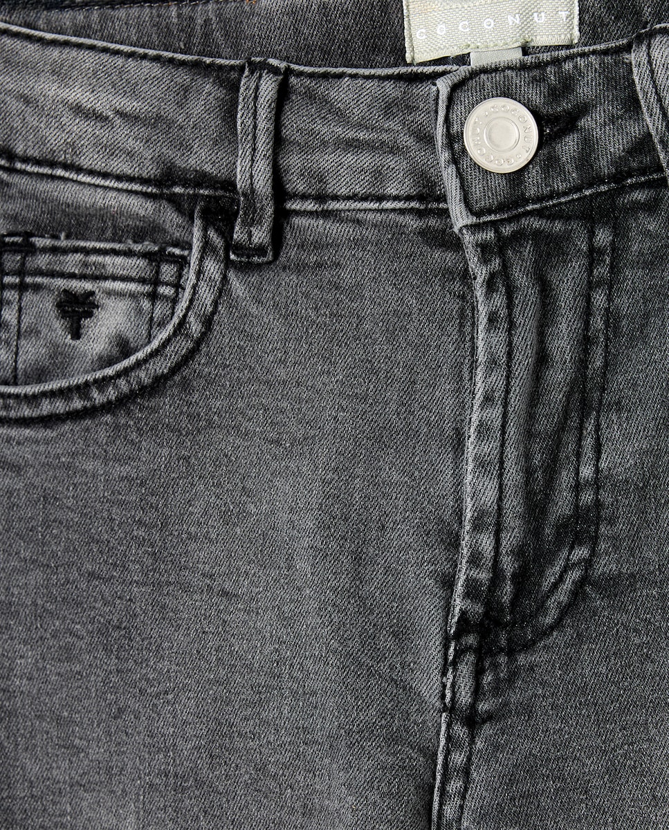 Jeans Straight Fit Cinzento-5