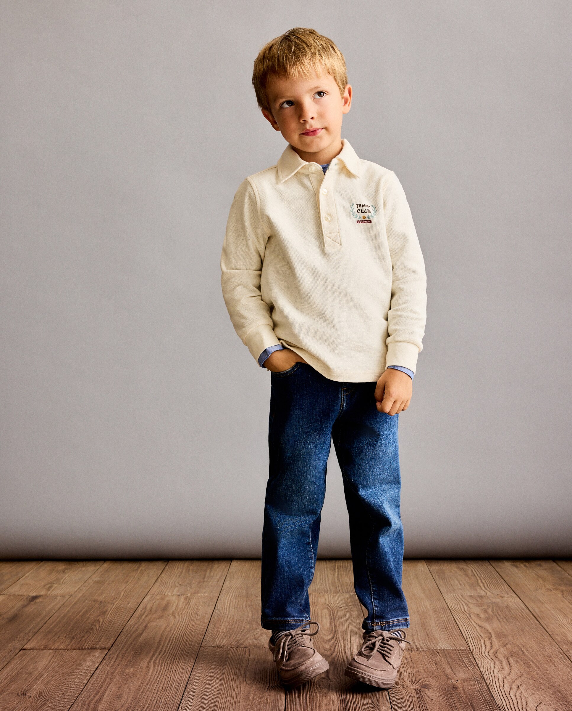 Pantalón denim slim fit de niño - Coconut El Corte Inglés - Gris Gris-1