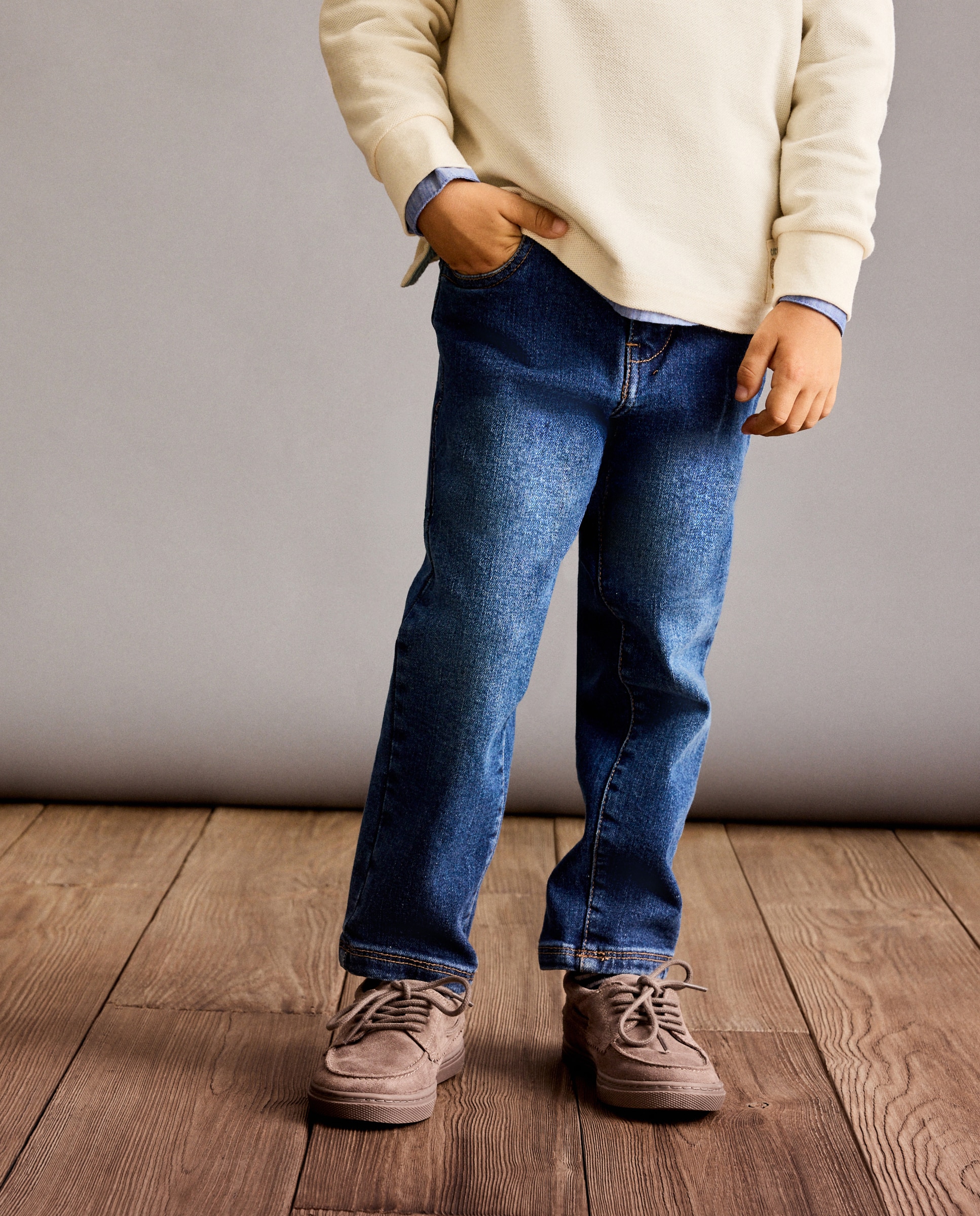 Pantalón denim slim fit de niño - Coconut El Corte Inglés - Gris Gris-2