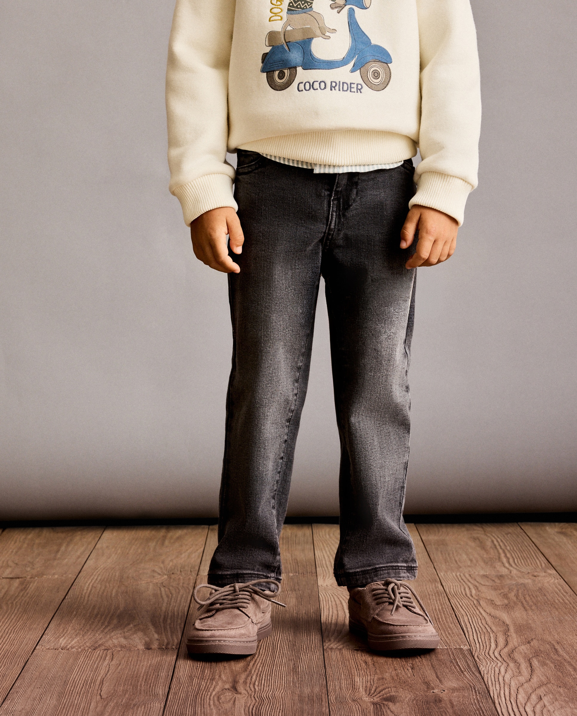 Pantalón denim slim fit de niño - Coconut El Corte Inglés - 820 Gris medio 820 Gris medio-2