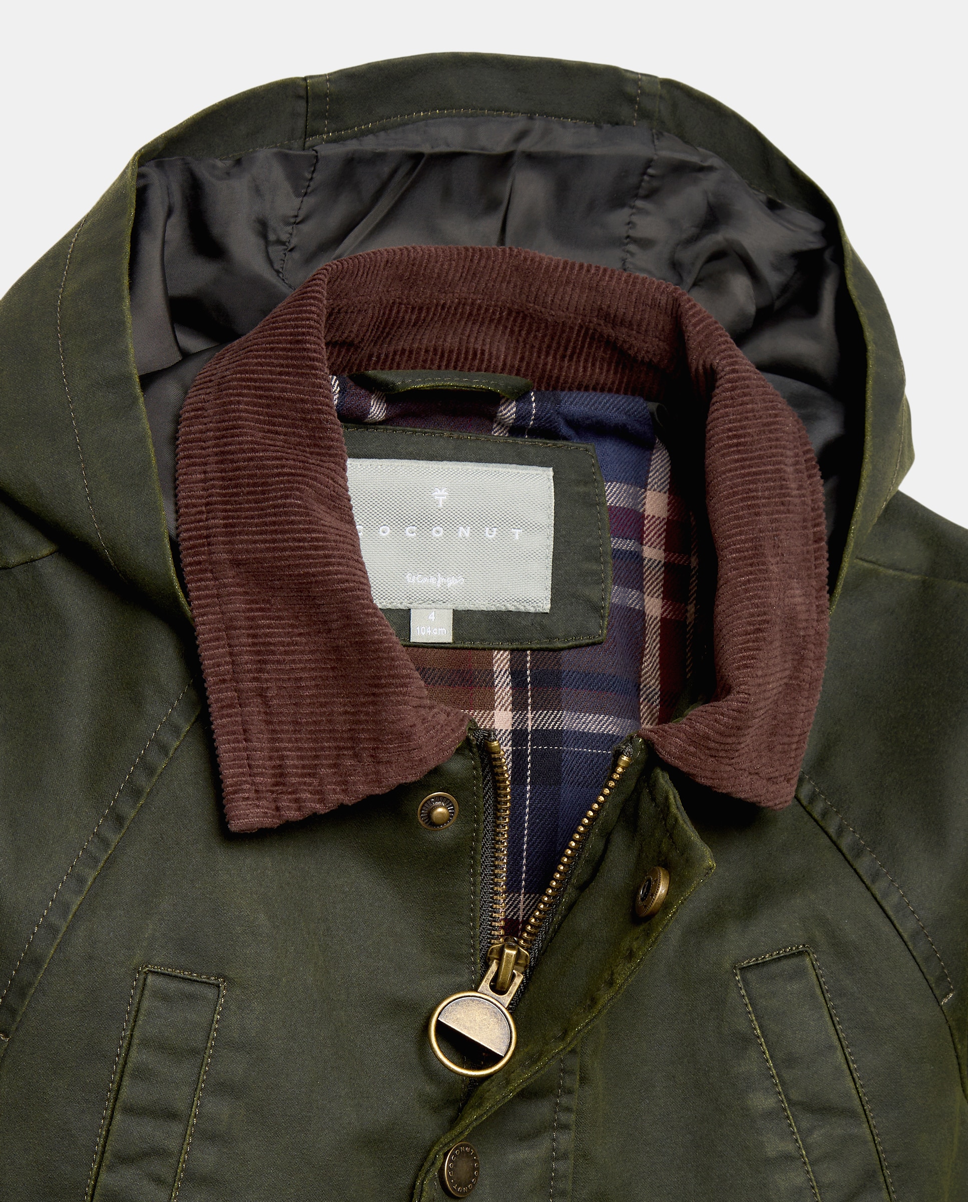Parka Resinada Clássica com Capuz 520 Caqui-7