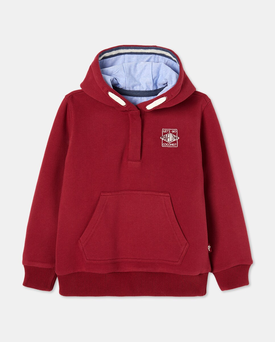 Sudadera con capucha oxford tapeta y estampado fantasía de niño