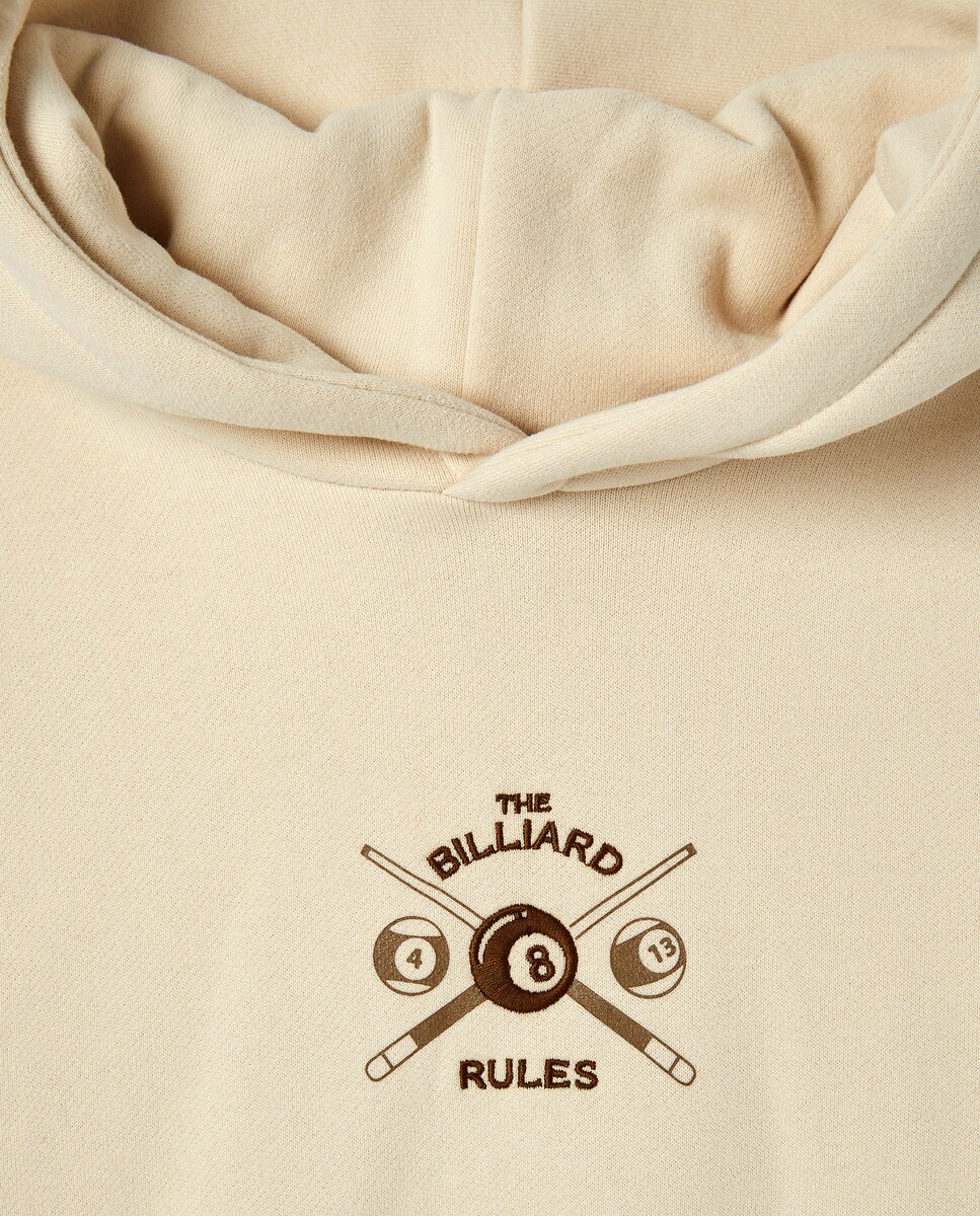 Sweatshirt com Capuz Oversize e Cortes 120 Cru-6