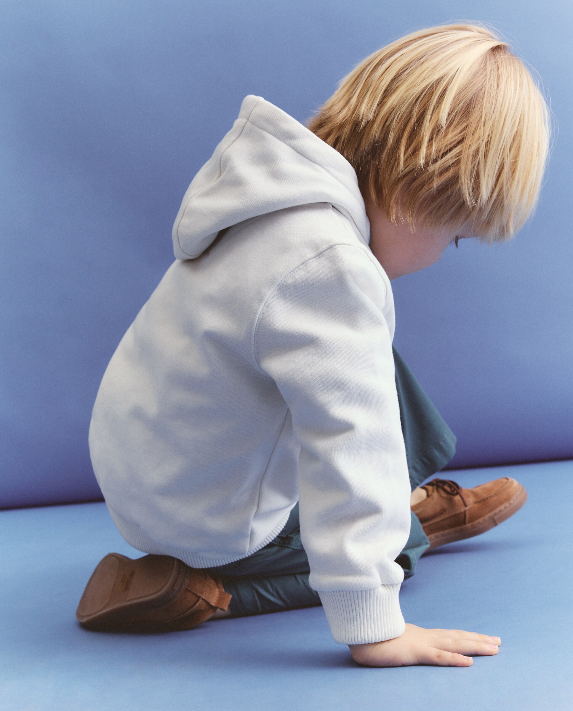 Sudadera capucha Oxford recto de niño - Coconut El Corte Inglés - Blanco roto Blanco roto-3