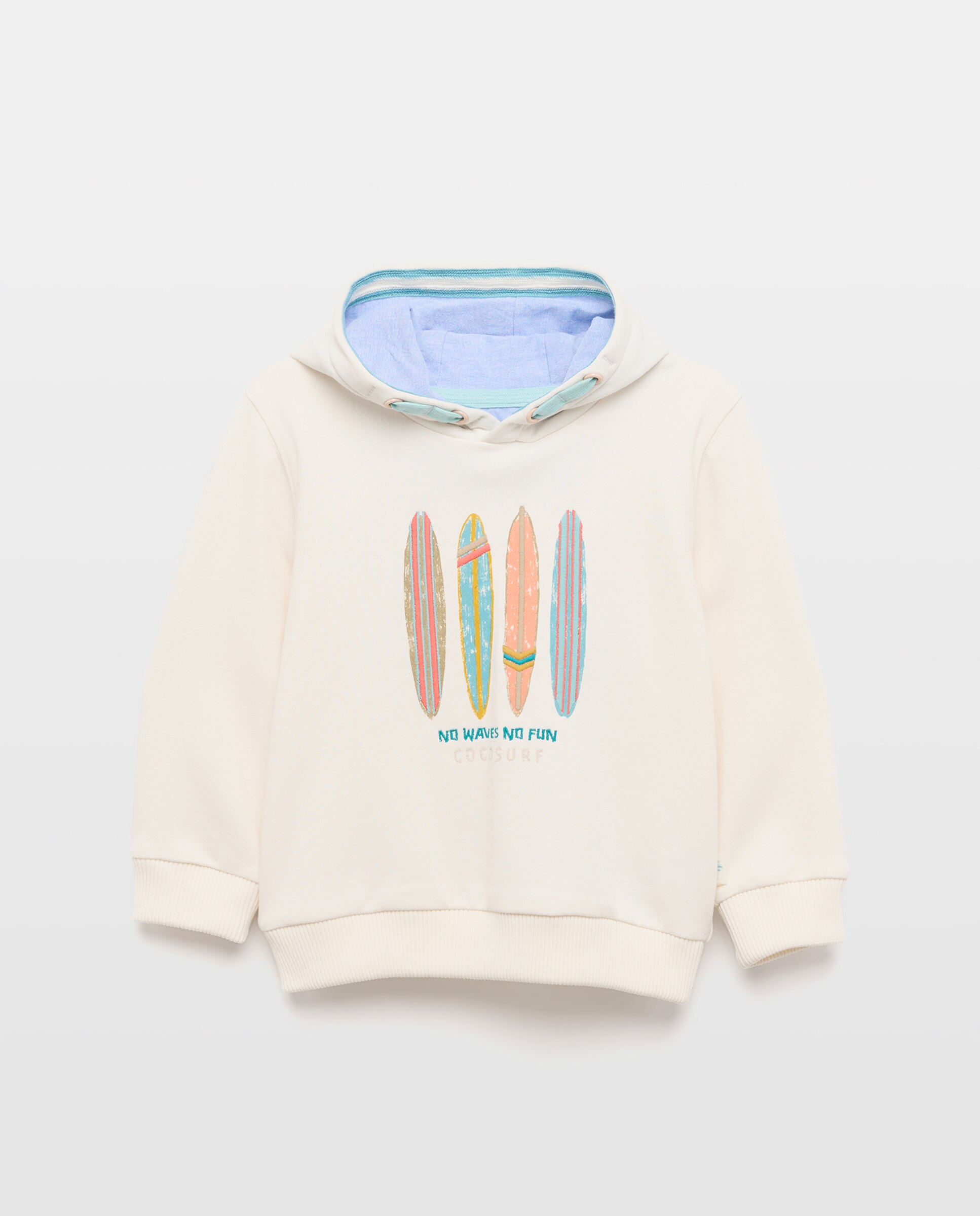 Sudadera capucha Oxford recto de niño - Coconut El Corte Inglés - Blanco roto Blanco roto-4