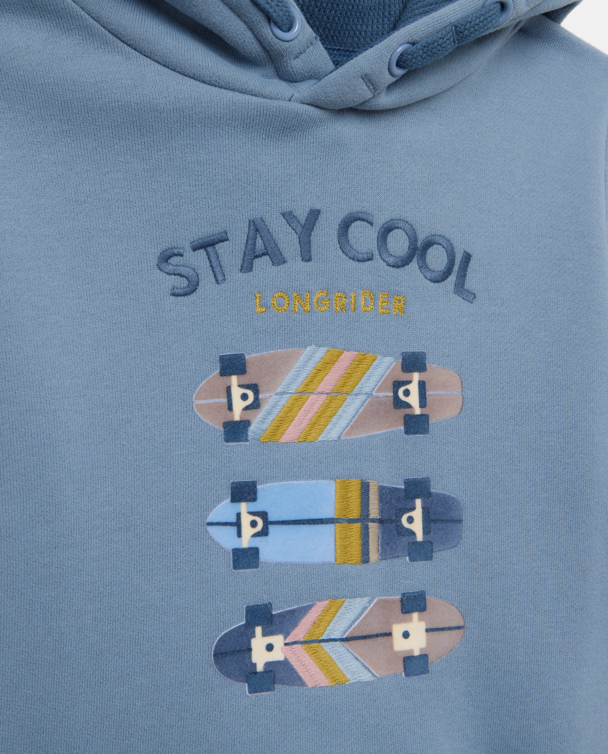 Sweatshirt de Capuz com EStampado de Fantasia Flock e Bordado Coconut El Corte Inglés Anil-5