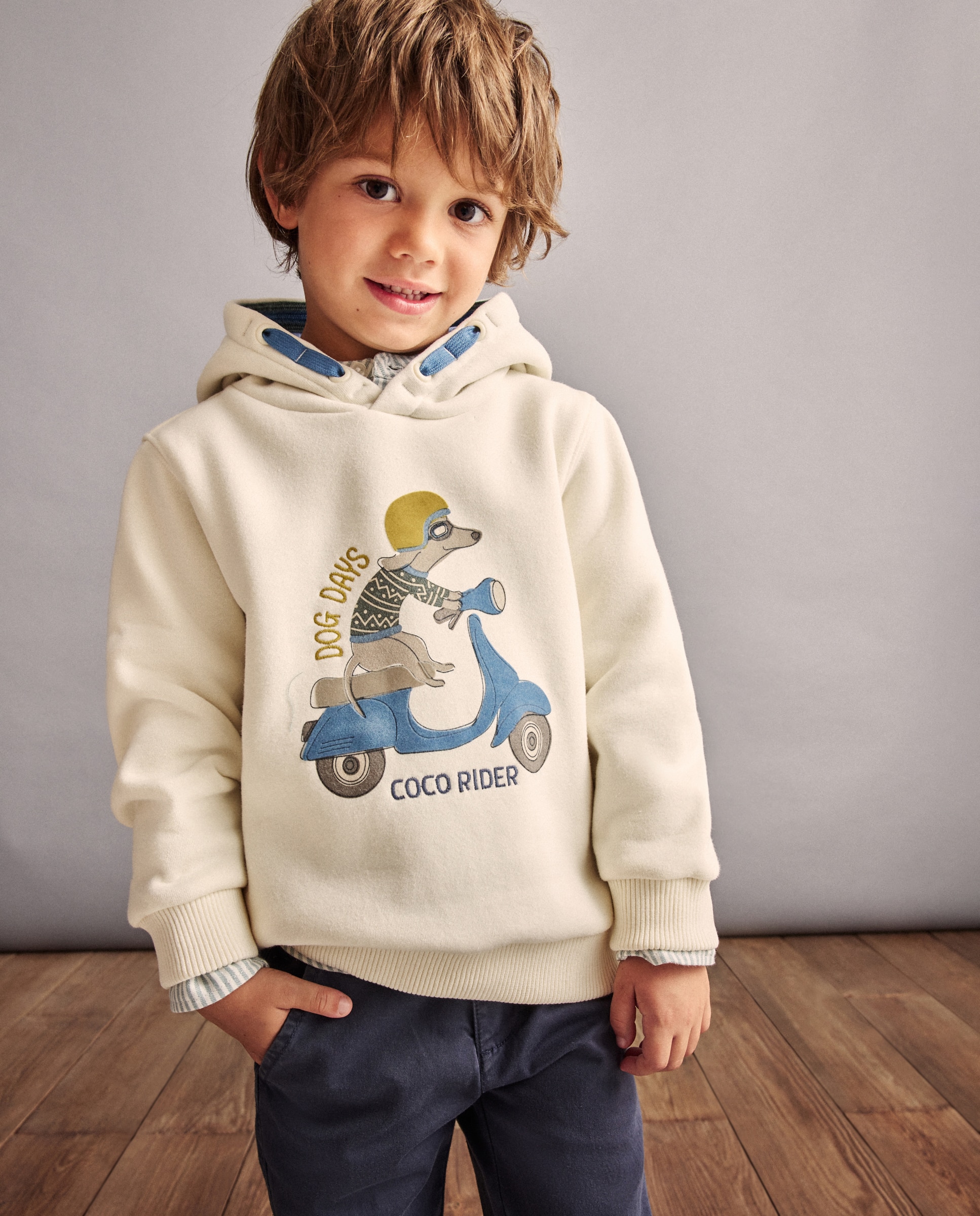Imagem 0 de Sweatshirt de Capuz com EStampado de Fantasia Flock e Bordado