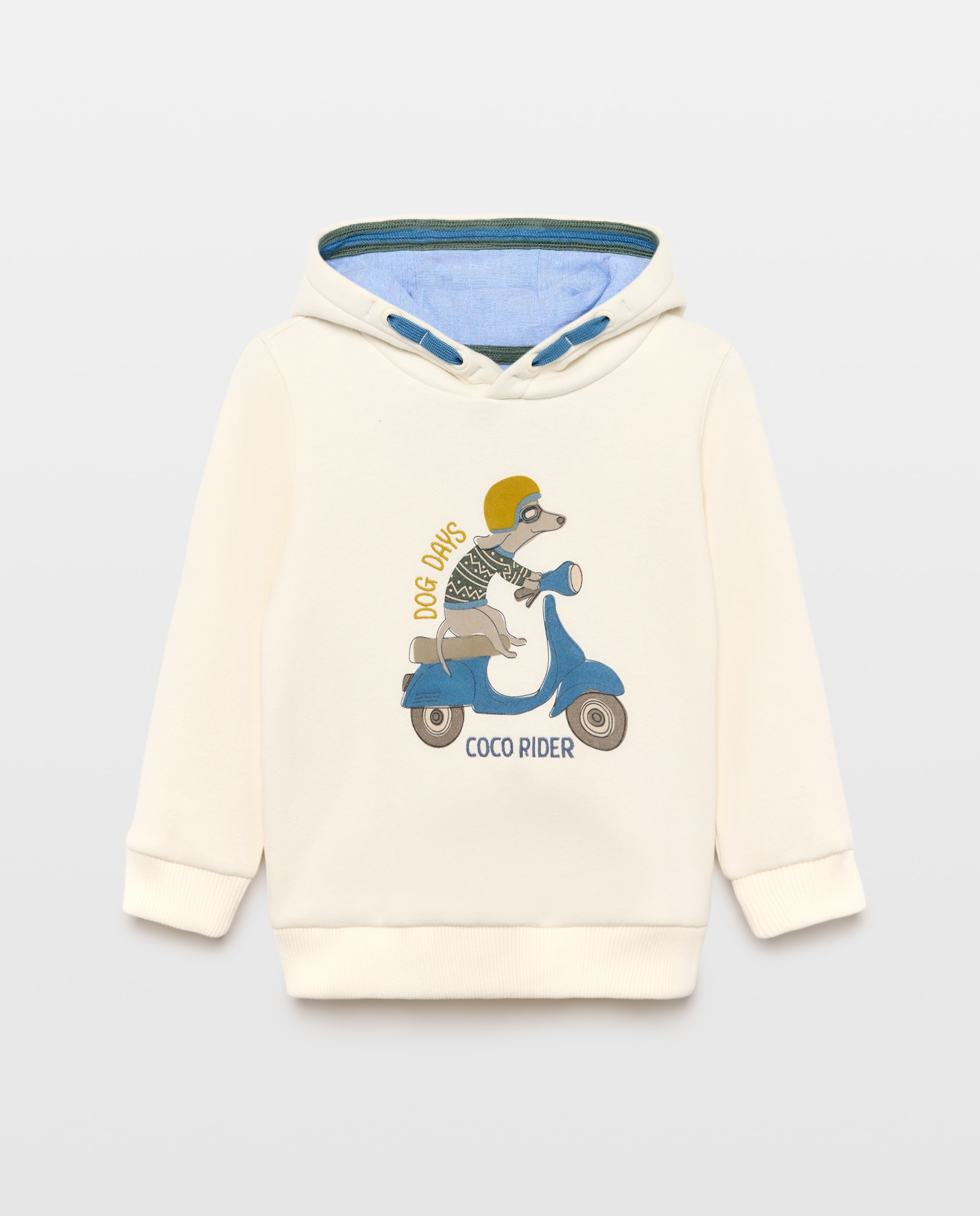 Sweatshirt de Capuz com EStampado de Fantasia Flock e Bordado Coconut El Corte Inglés Gelo-4