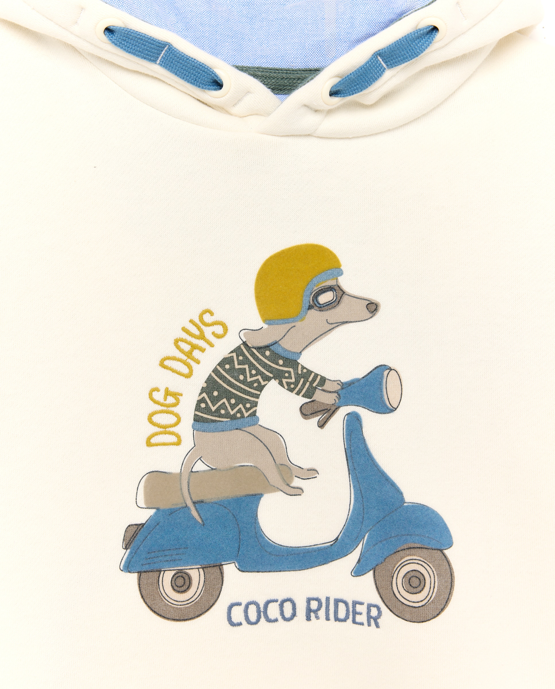 Sweatshirt de Capuz com EStampado de Fantasia Flock e Bordado Coconut El Corte Inglés Gelo-5