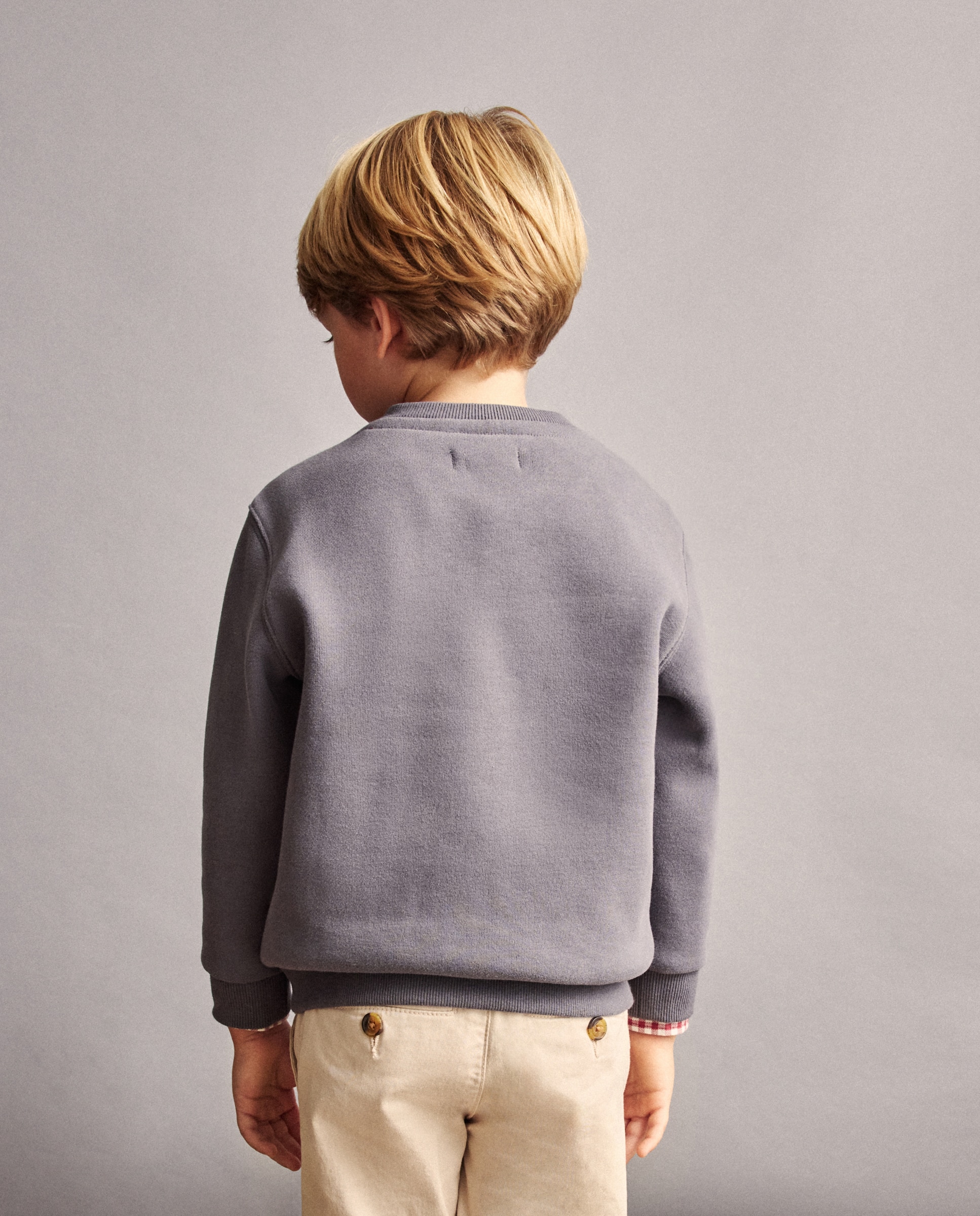Sweatshirt de Gola Redonda com Estampado de Fantasia Flock e Bordado Coconut El Corte Inglés 830 Antracite-3