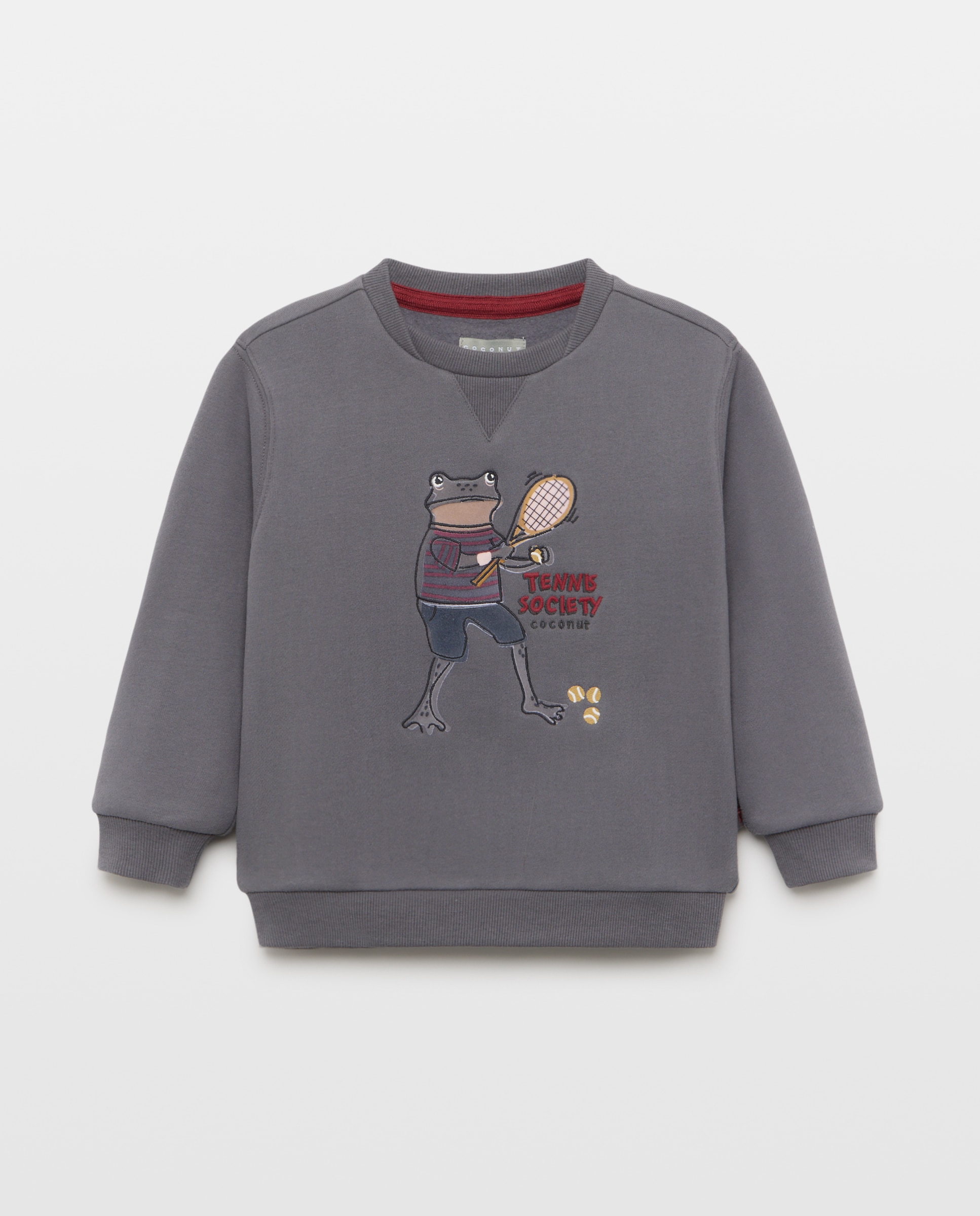 Sweatshirt de Gola Redonda com Estampado de Fantasia Flock e Bordado Coconut El Corte Inglés 830 Antracite-4