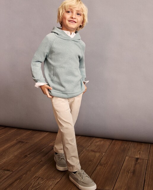 Imagen 0 de Jersey manga ranglan capucha bolsillo canguro de niño