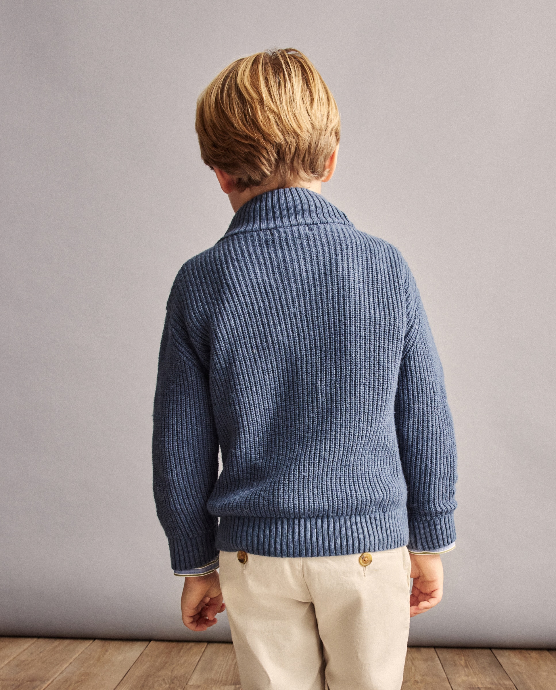 Camisola de Malha Inglesa Half-Zip Coconut El Corte Inglés Azul-escuro-3