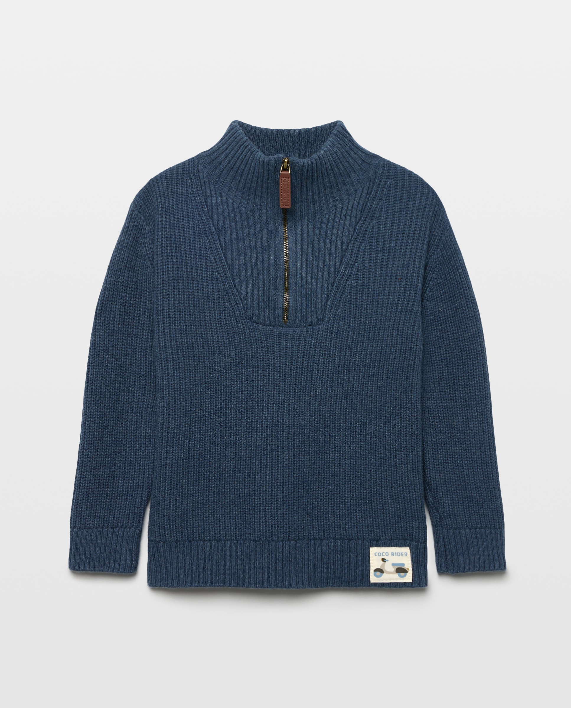 Camisola de Malha Inglesa Half-Zip Coconut El Corte Inglés Azul-escuro-4