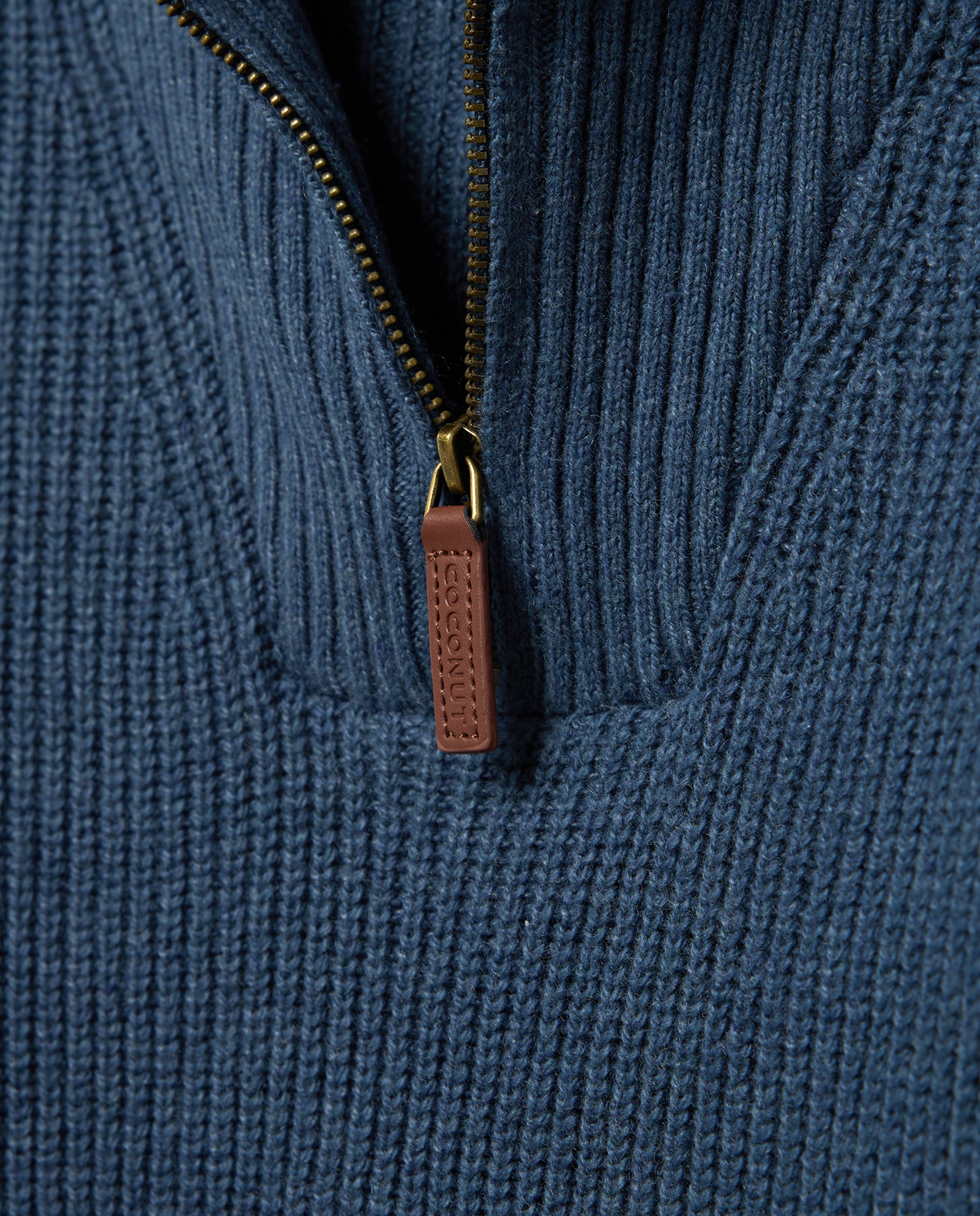 Camisola de Malha Inglesa Half-Zip Coconut El Corte Inglés Azul-escuro-5