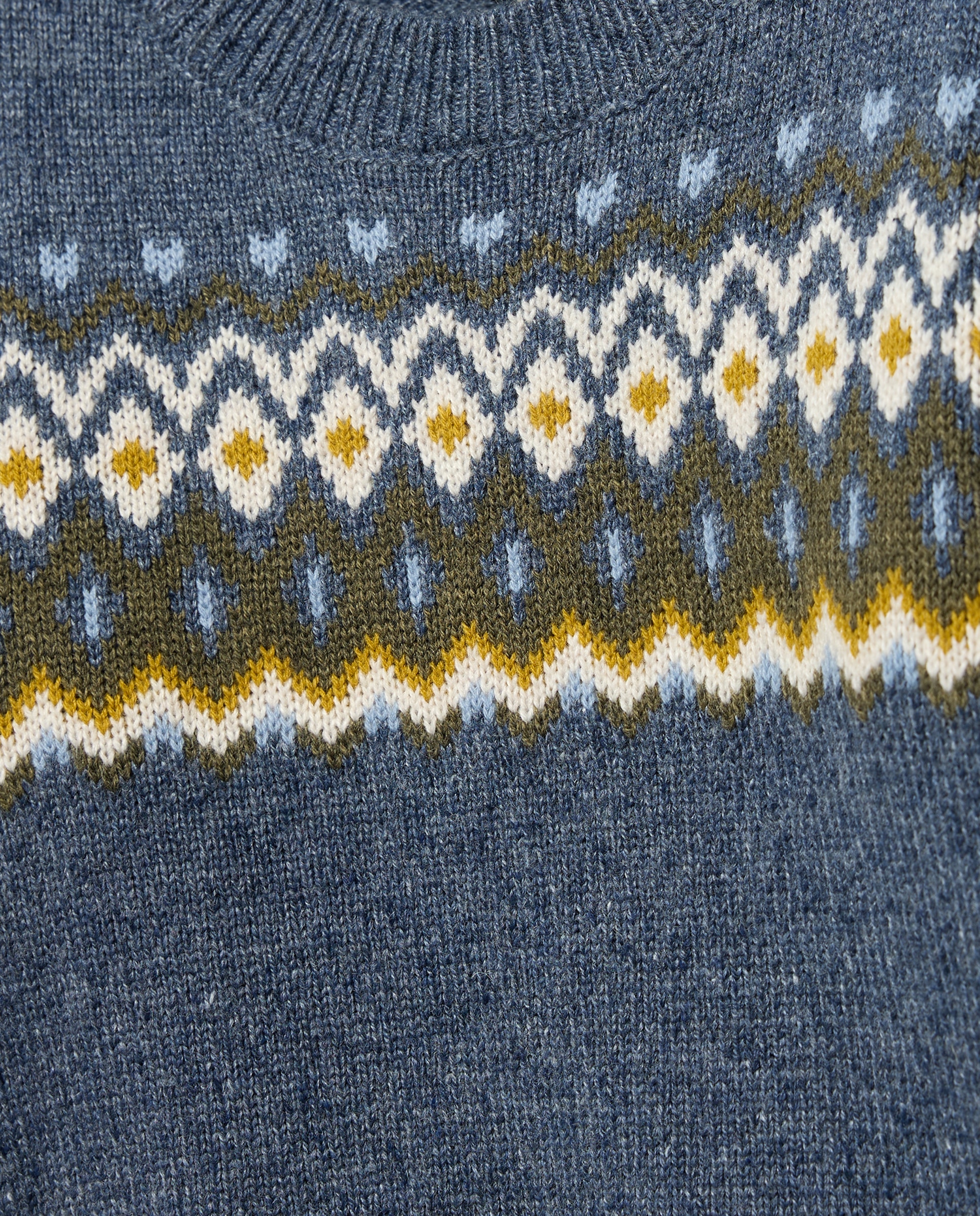 Camisola de Malha com Gola Redonda e Fantasia de Rebordo Decorativo Coconut El Corte Inglés Azul-escuro-5
