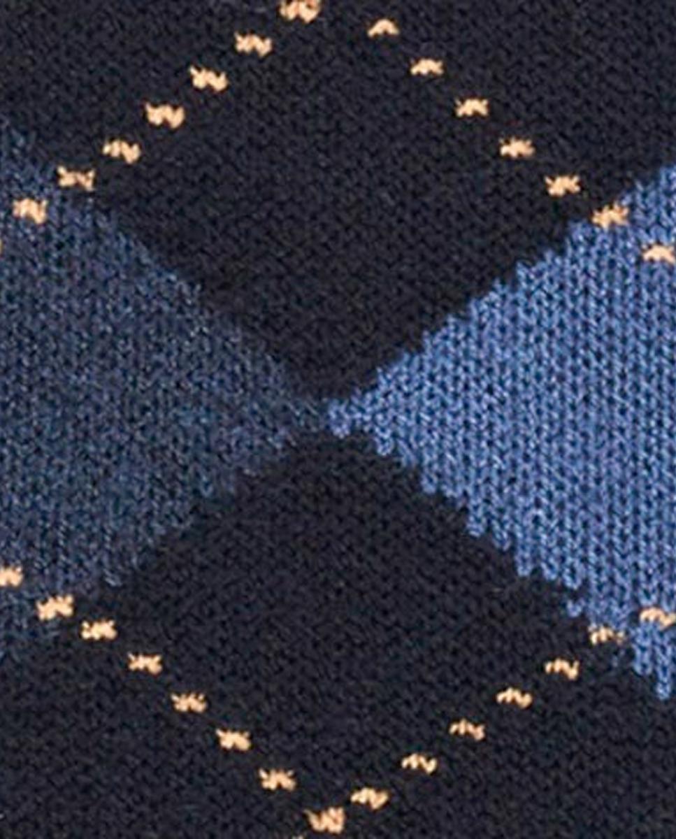 Meias de homem Burlington azuis de losangos Azul-6
