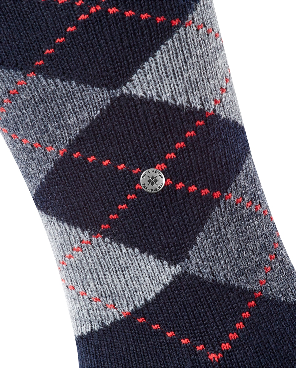 Meias altas azuis de homem Multicolor-5