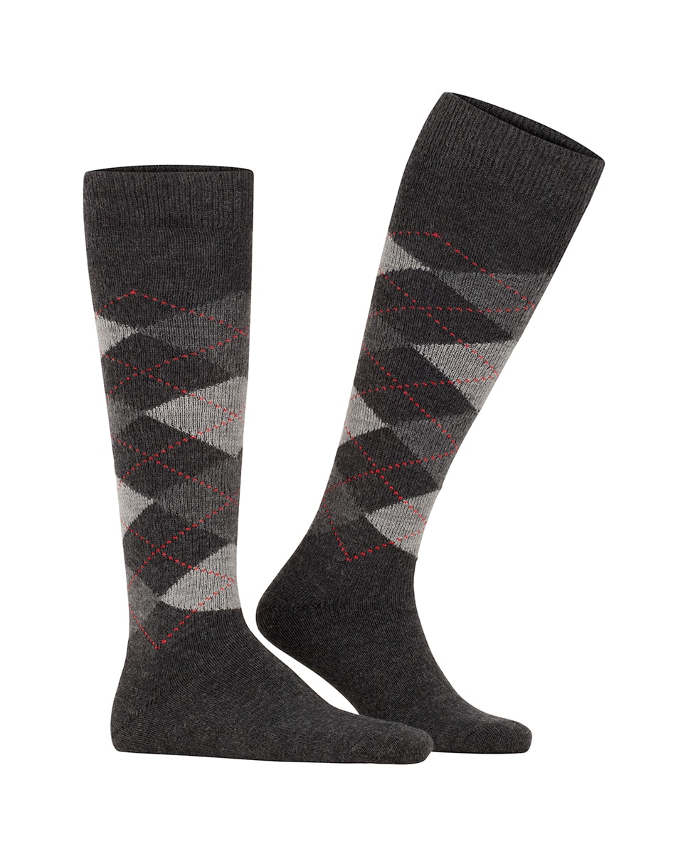 Meias altas cinzentas de homem Multicolor-1