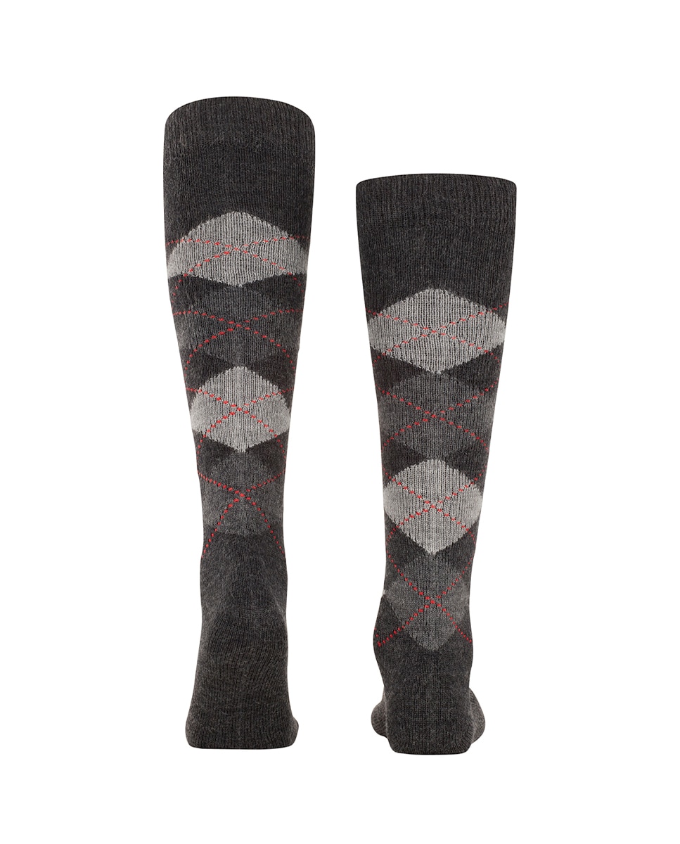 Meias altas cinzentas de homem Multicolor-2