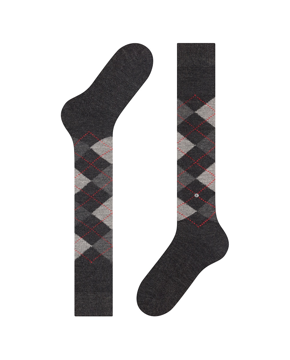 Meias altas cinzentas de homem Multicolor-4