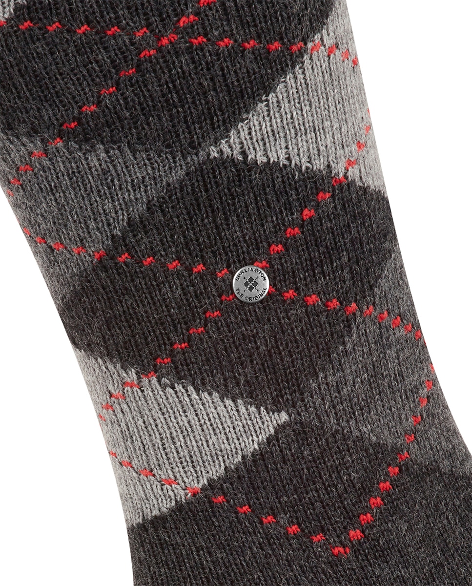 Meias altas cinzentas de homem Multicolor-5