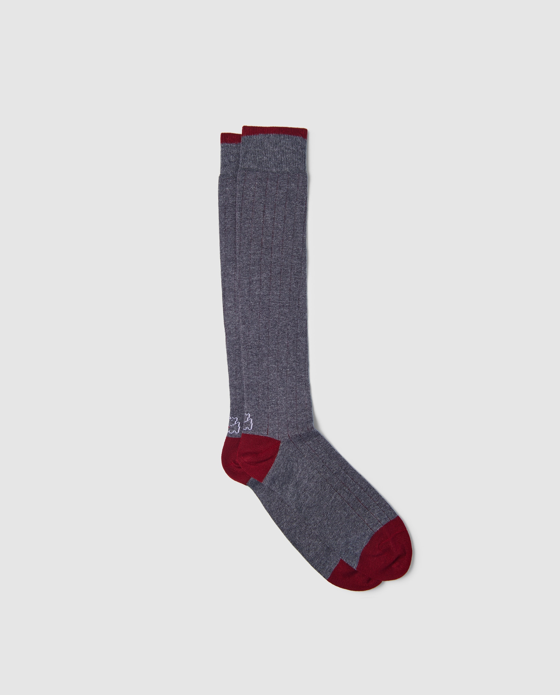 Imagen 1 de Calcetines de hombre Kiff Kiff altos de canalé vanisado - Kiff-Kiff - Gris oscuro Gris oscuro